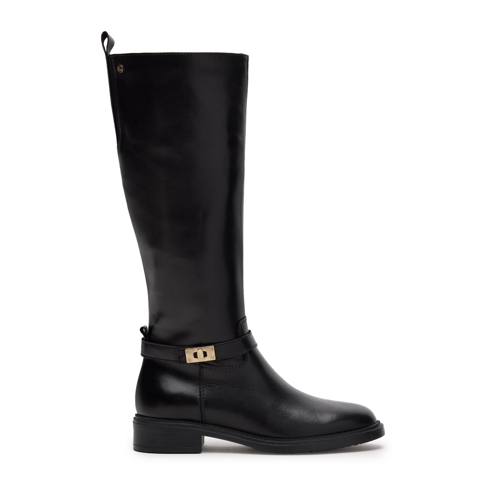 Schwarze Lederstiefel