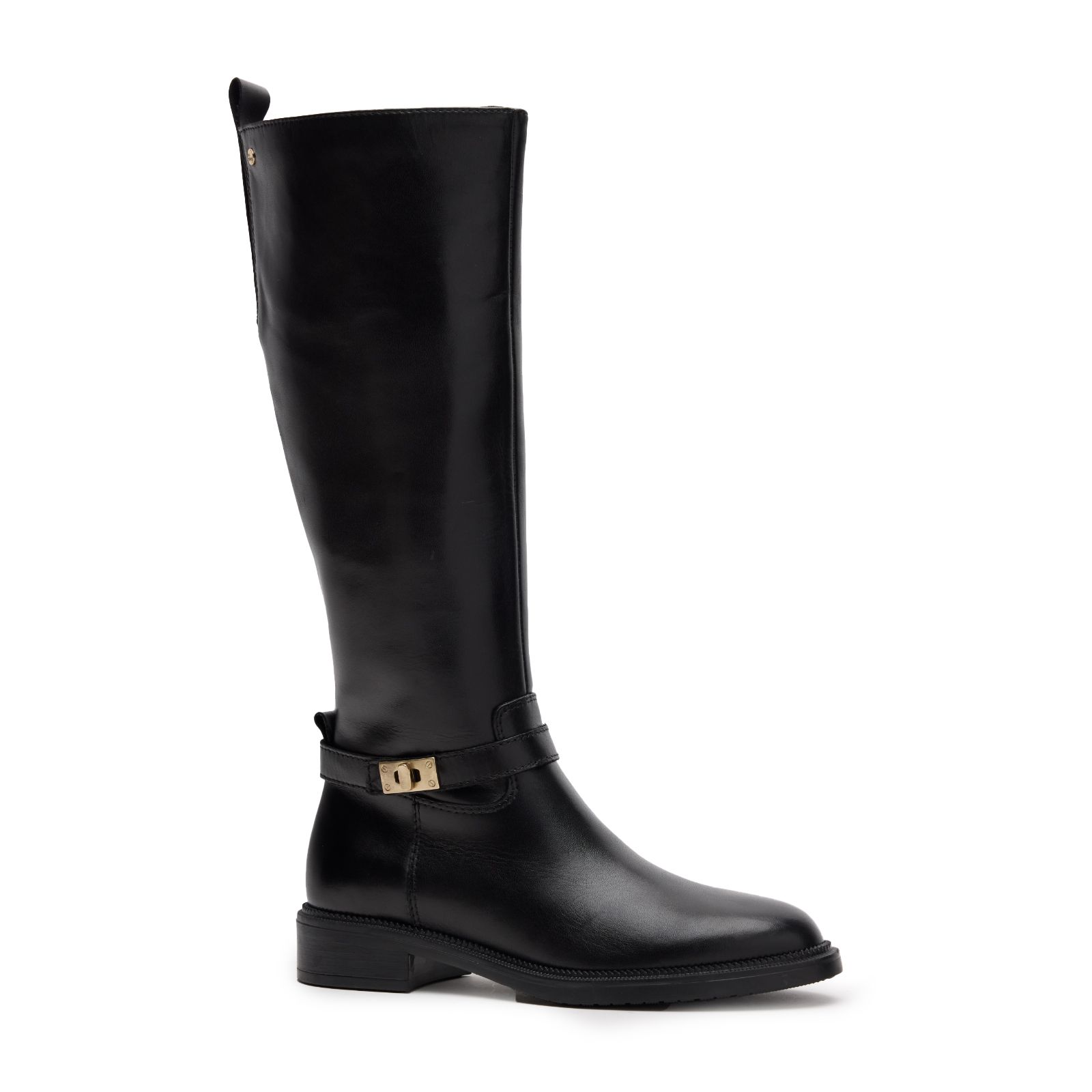 Schwarze Lederstiefel