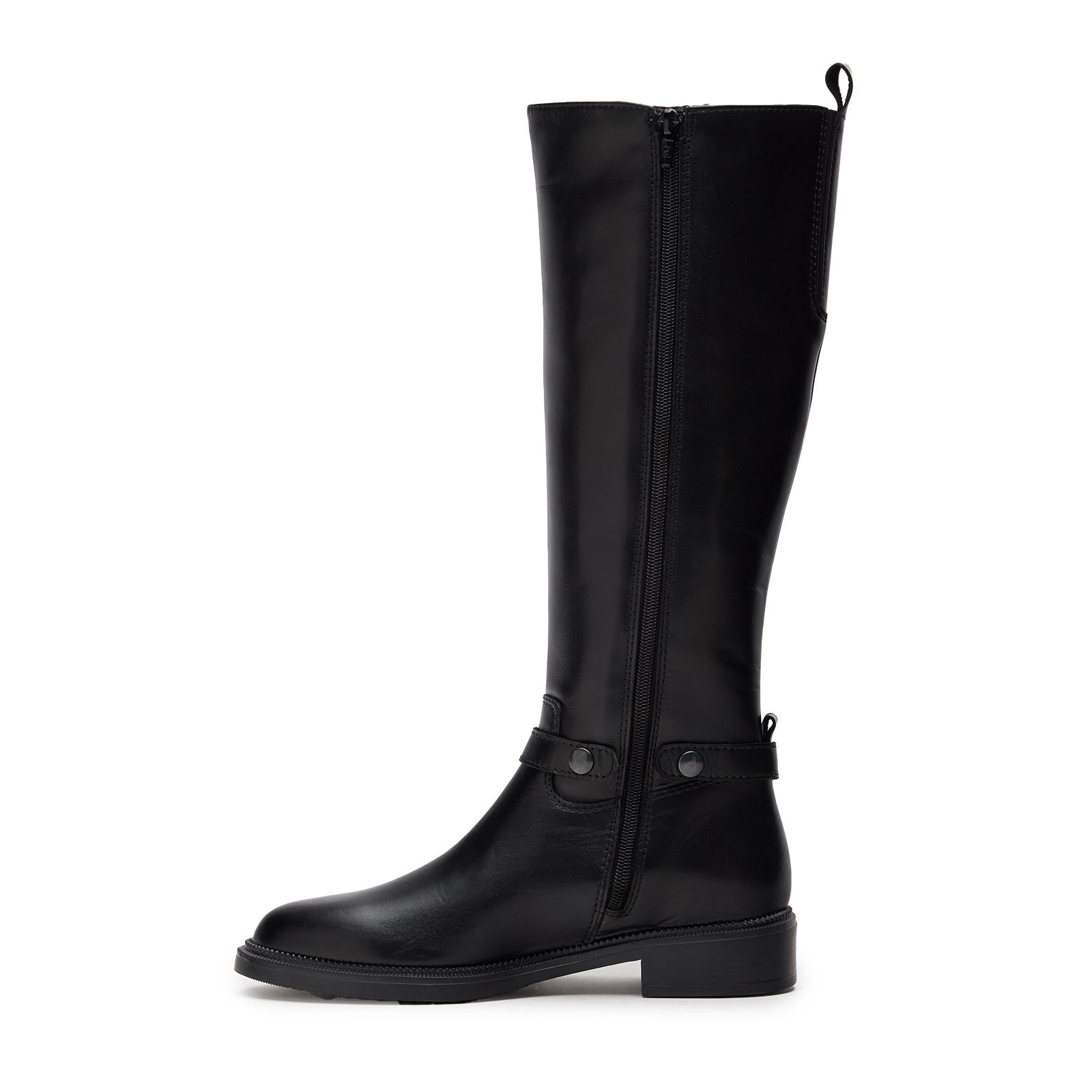 Schwarze Lederstiefel