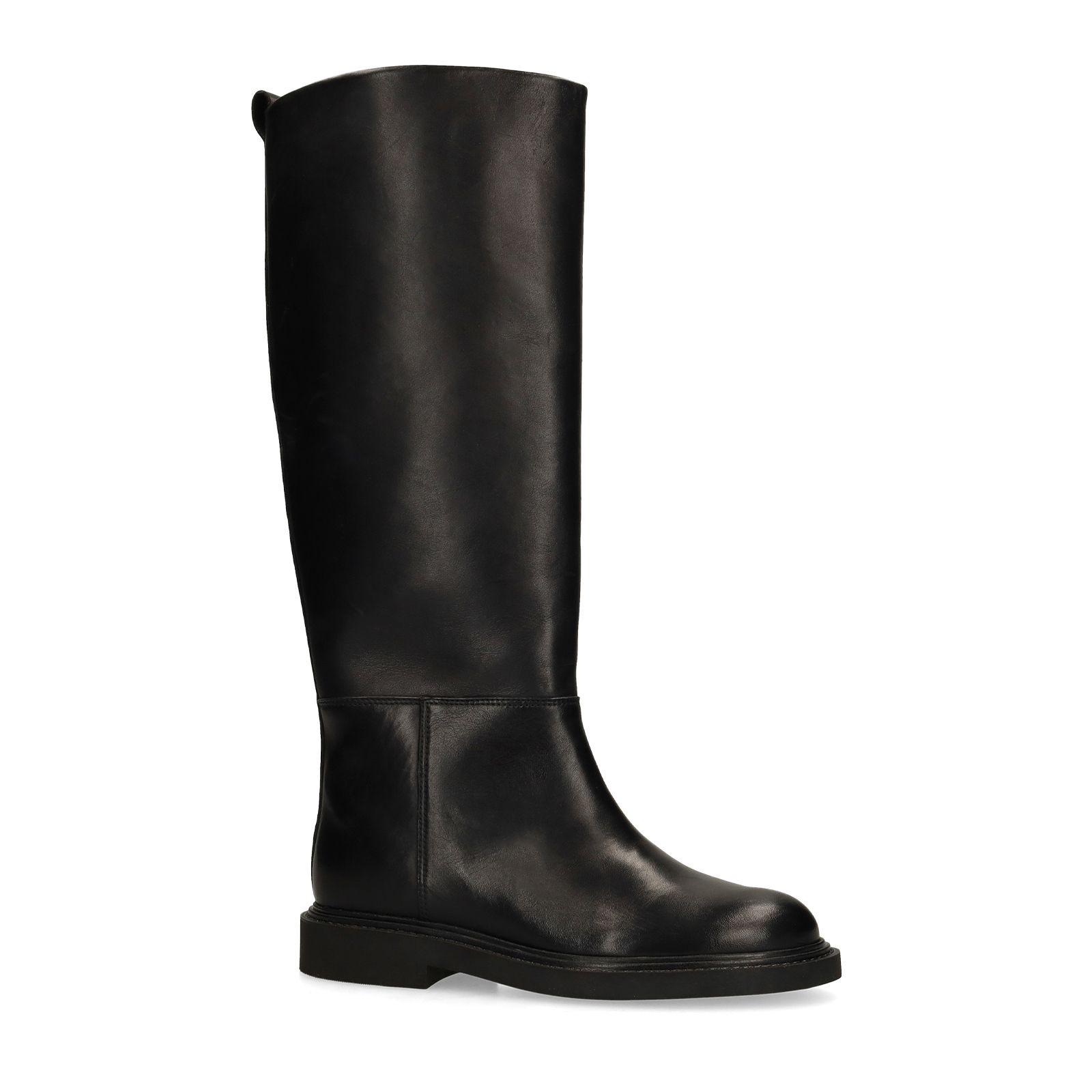 Schwarze Lederstiefel
