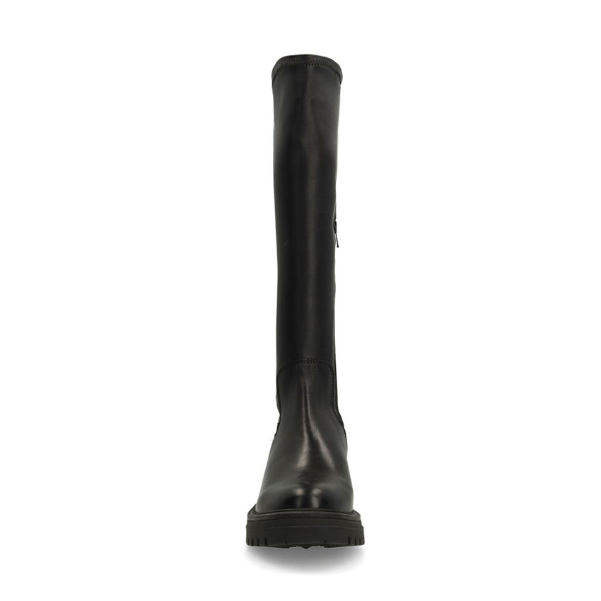 Schwarze Lederstiefel