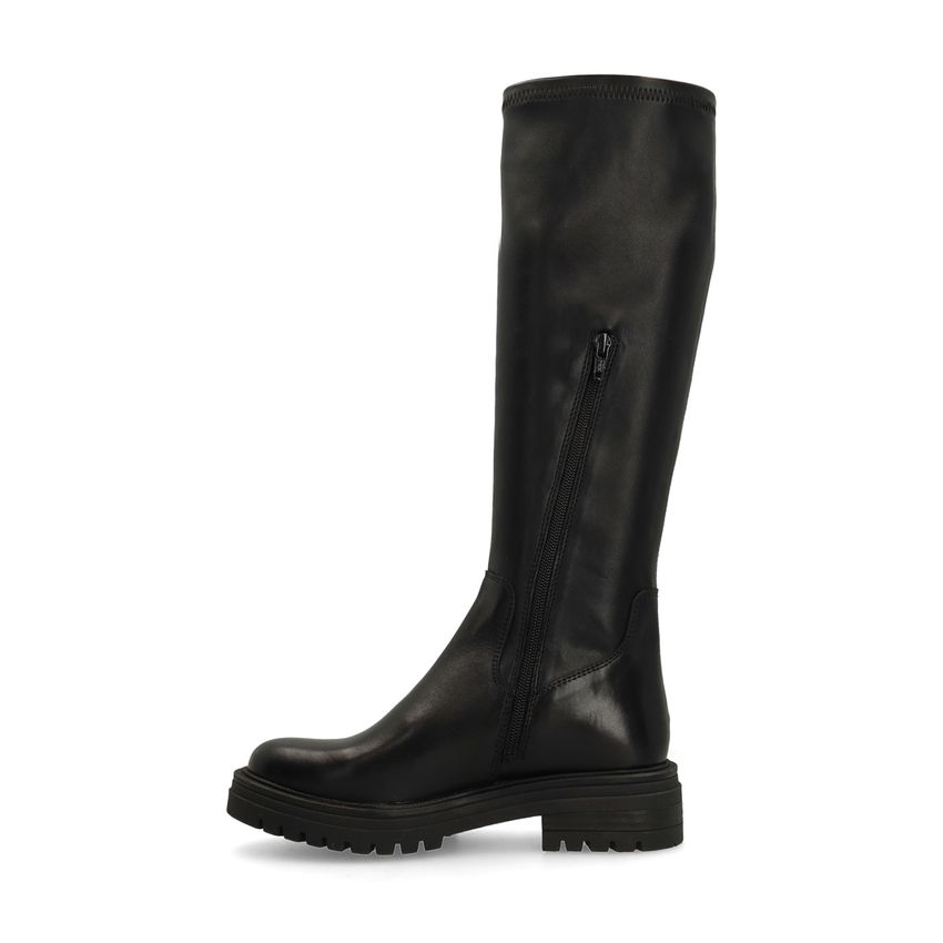 Schwarze Lederstiefel