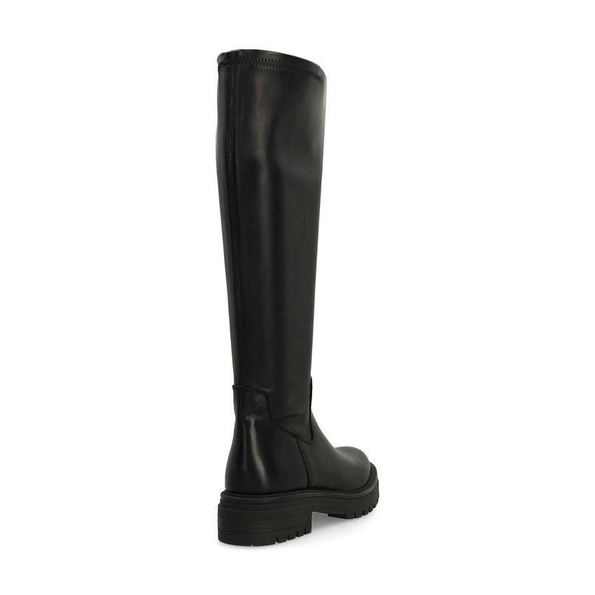 Schwarze Lederstiefel