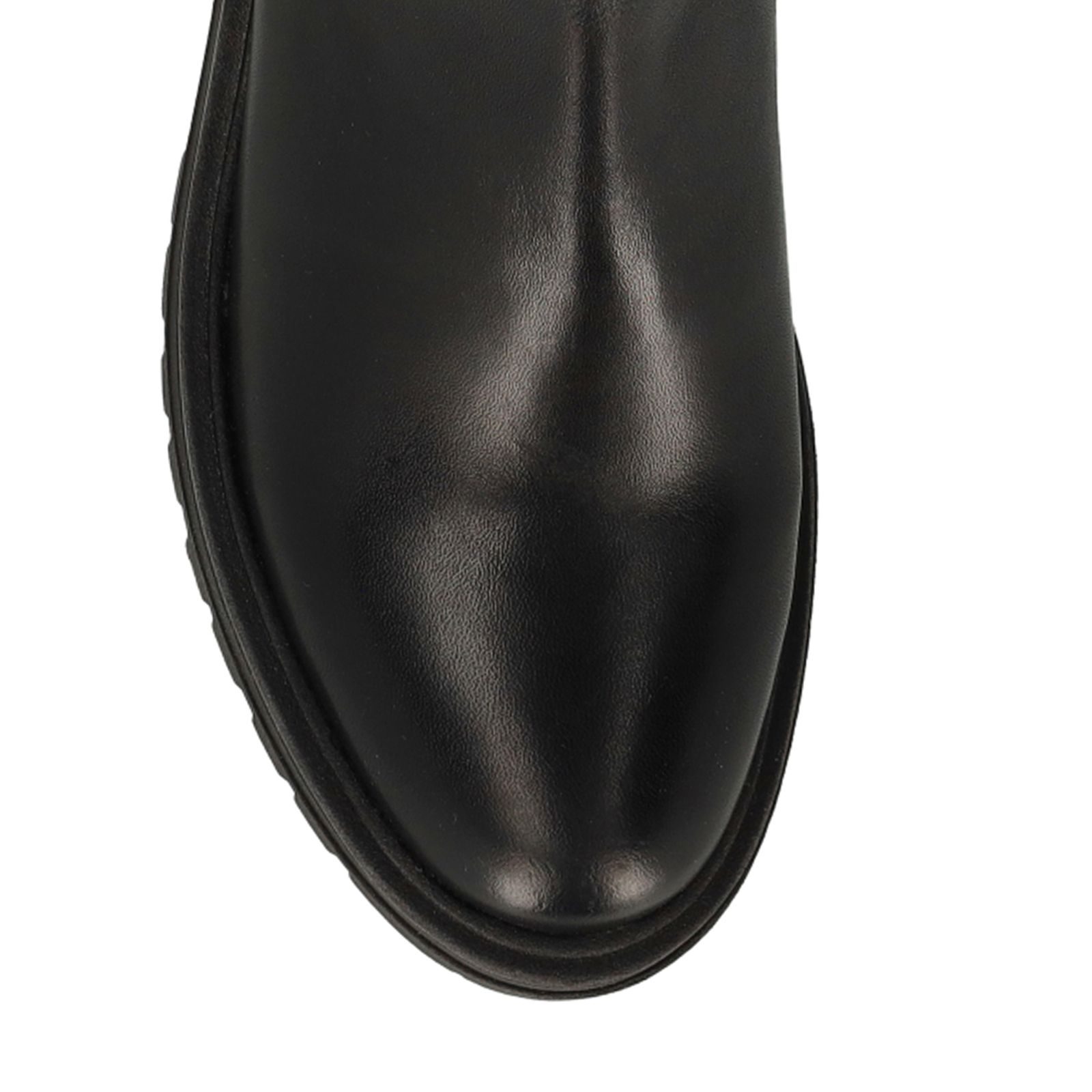 Schwarze Lederstiefel