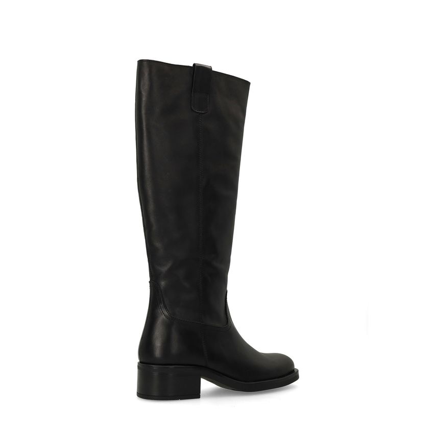 Schwarze Lederstiefel