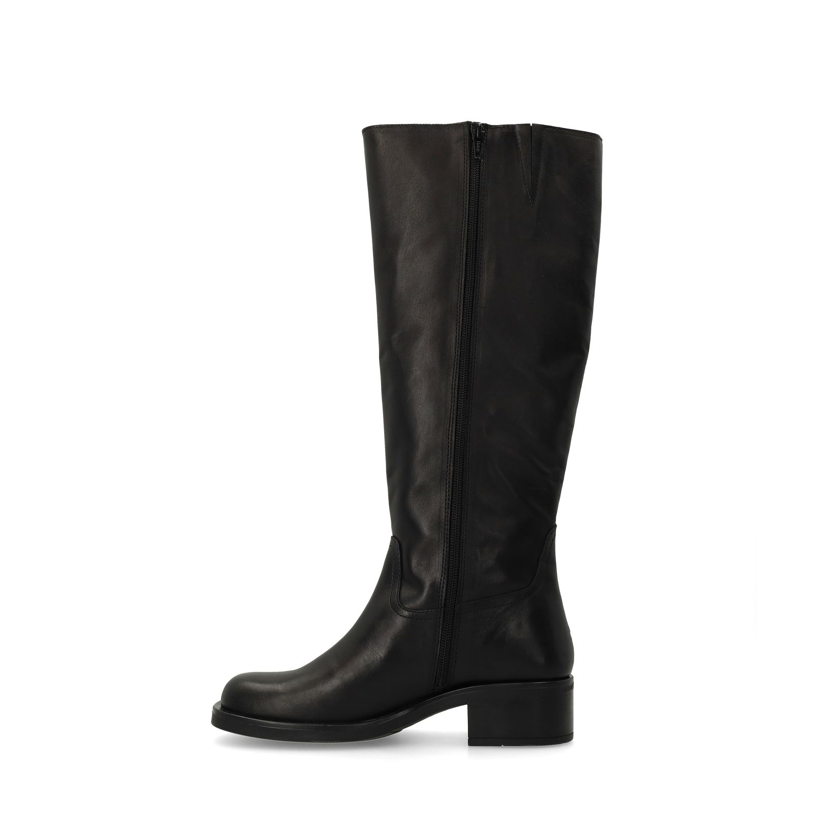 Schwarze Lederstiefel