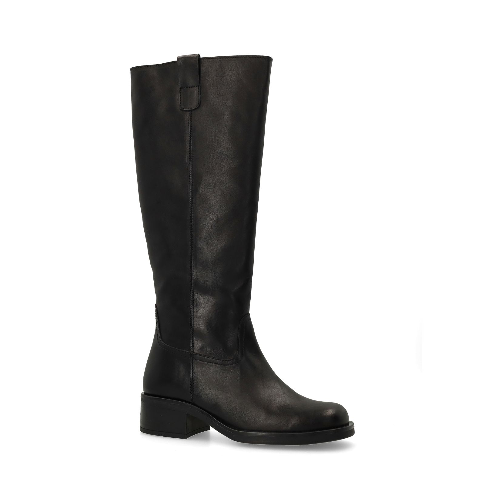 Schwarze Lederstiefel
