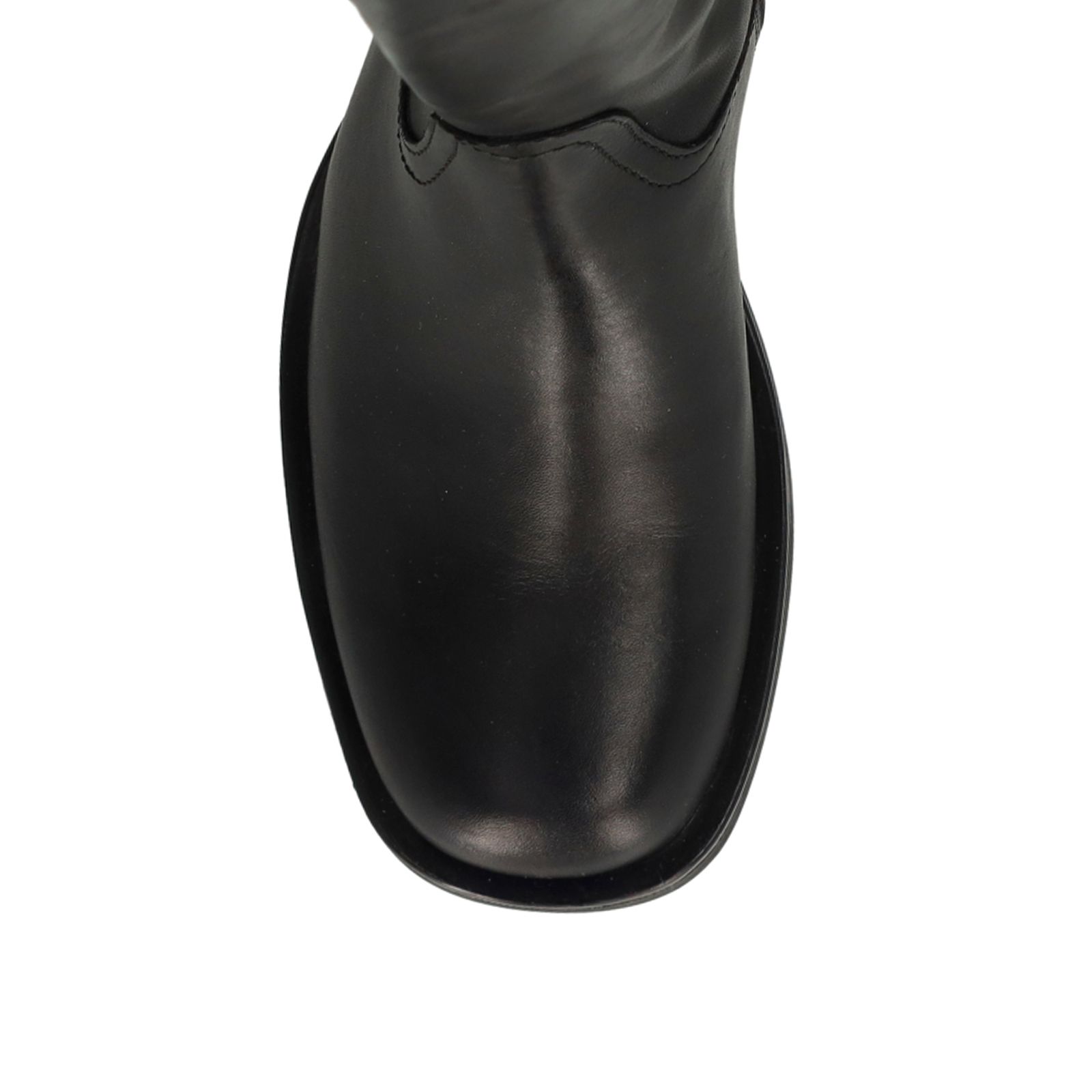 Schwarze Lederstiefel