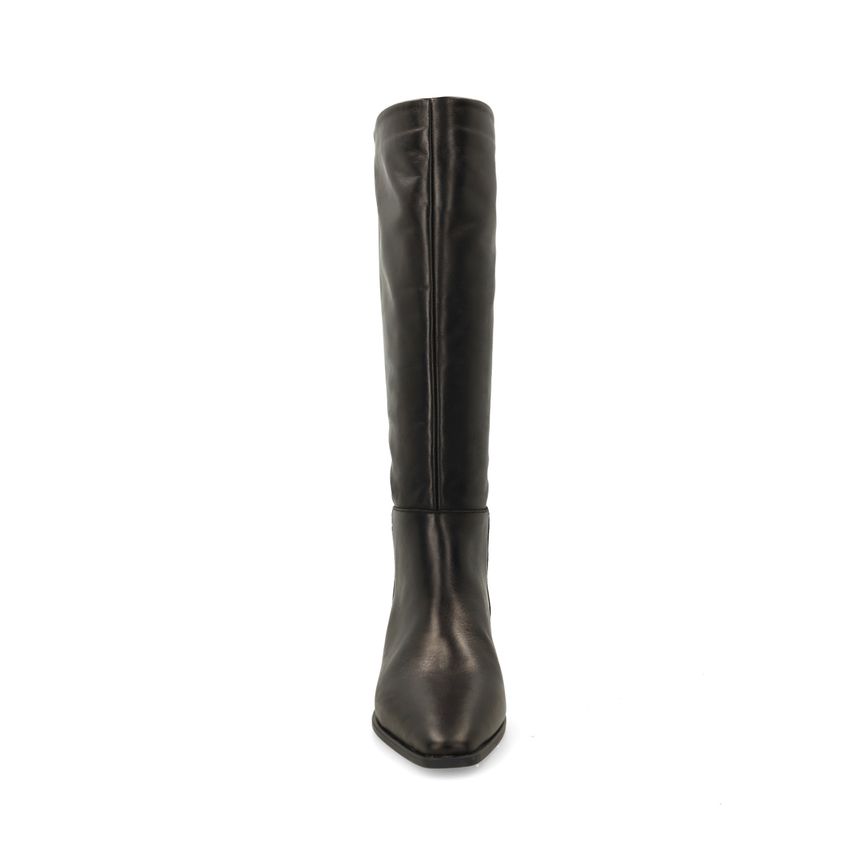 Schwarze Lederstiefel
