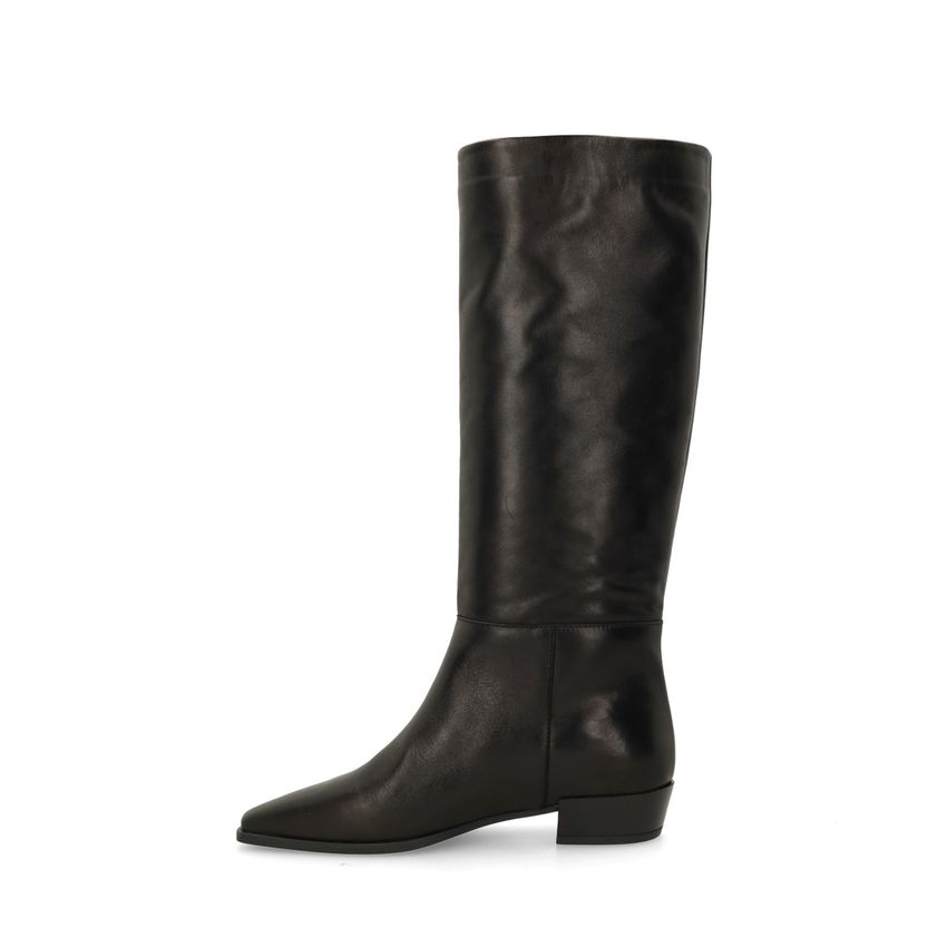 Schwarze Lederstiefel