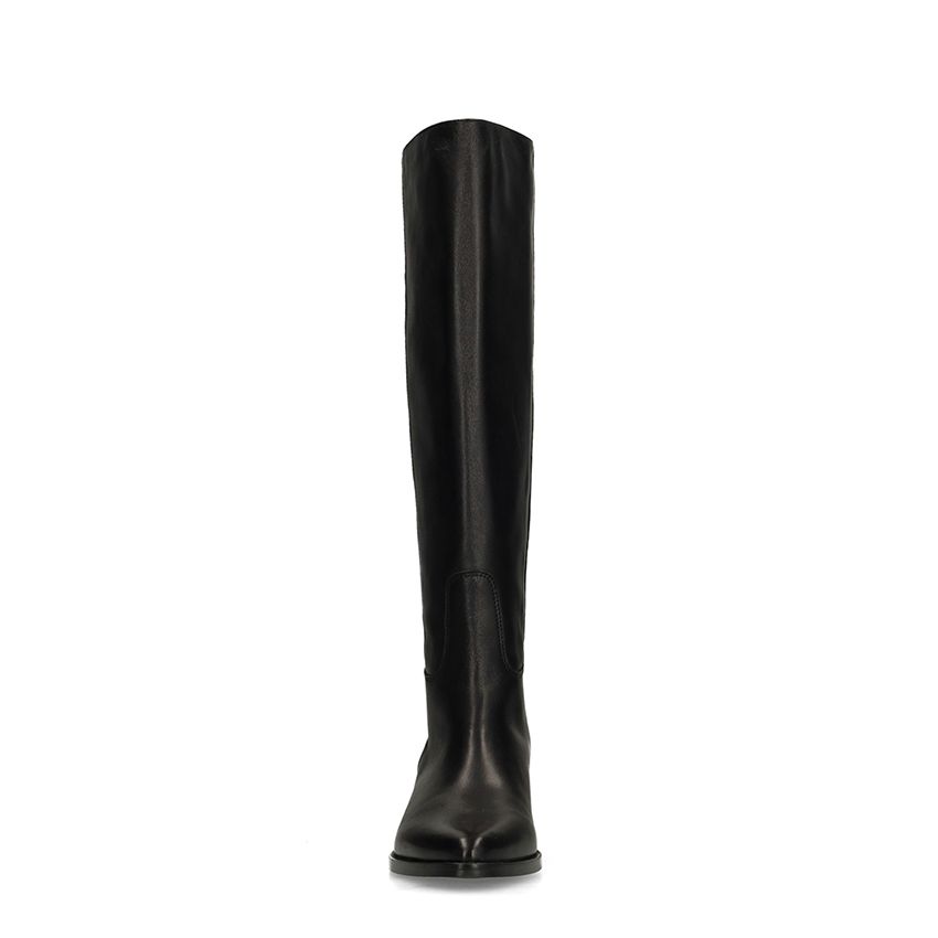 Schwarze Lederstiefel