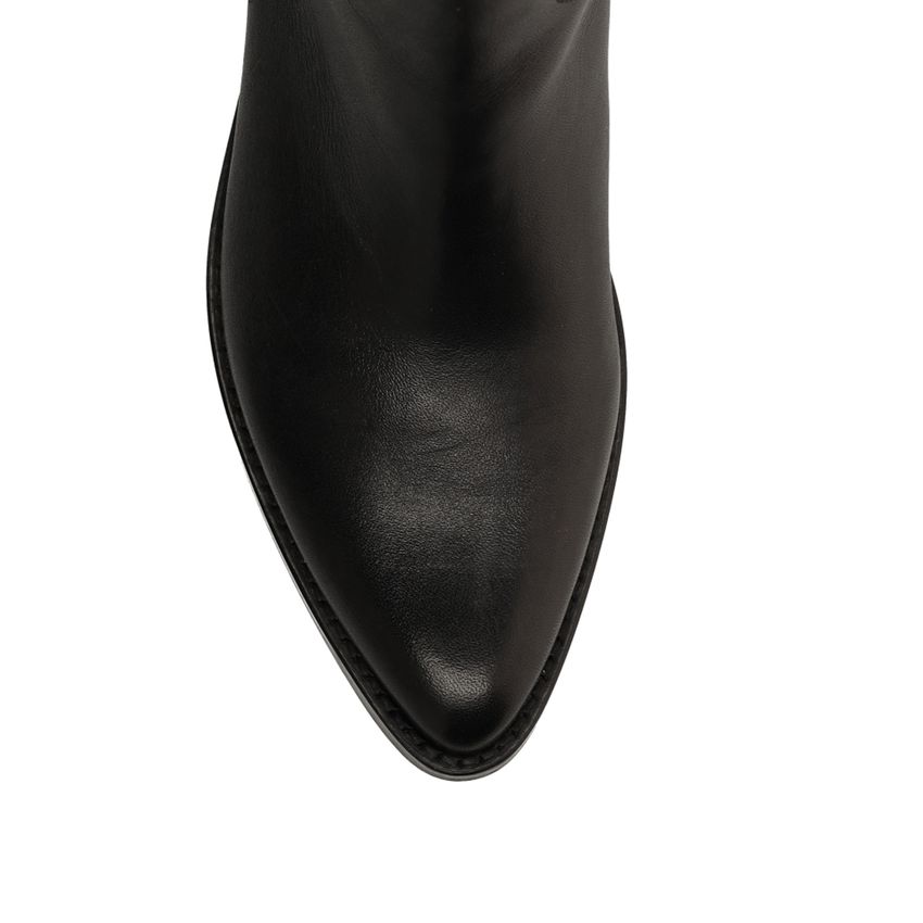 Schwarze Lederstiefel