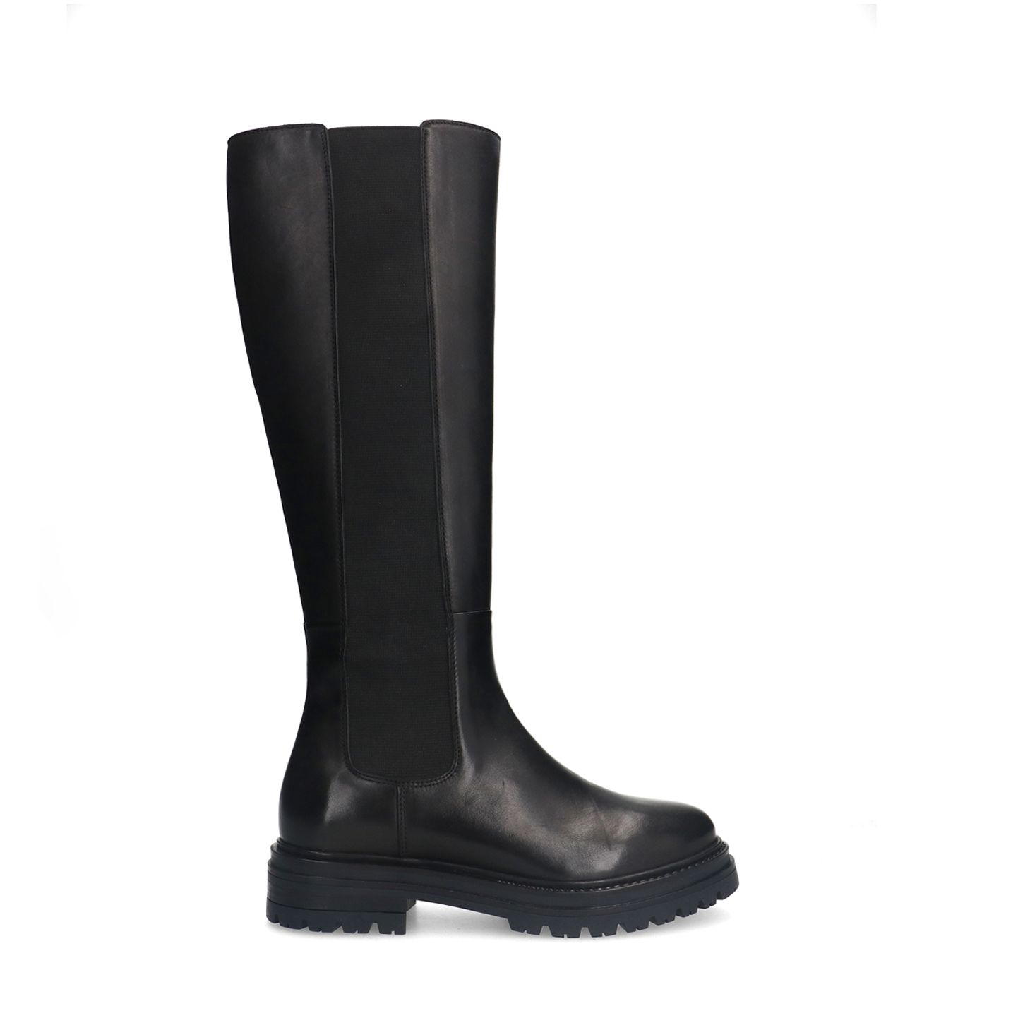 Schwarze Lederstiefel
