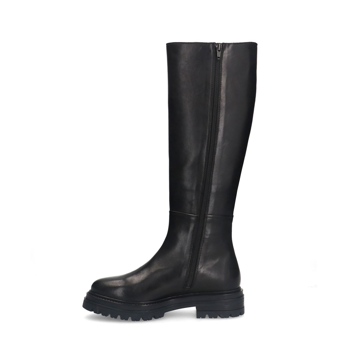 Schwarze Lederstiefel
