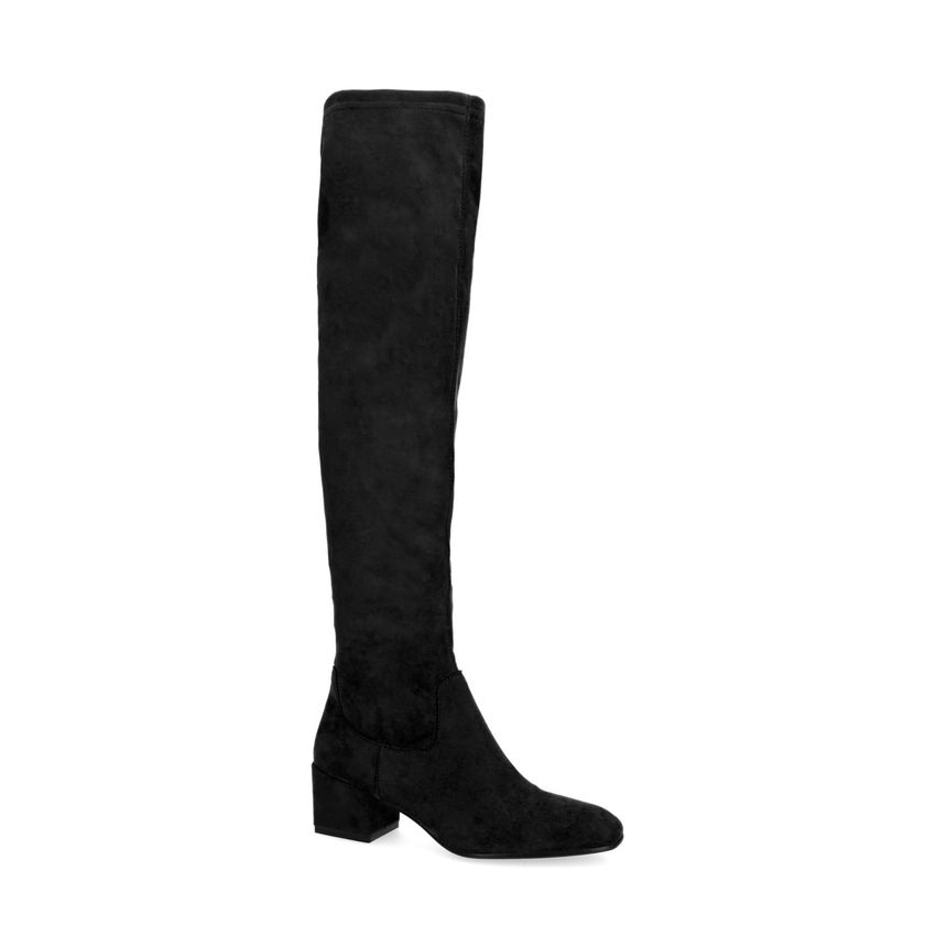 Schwarze Overknee-Stiefel