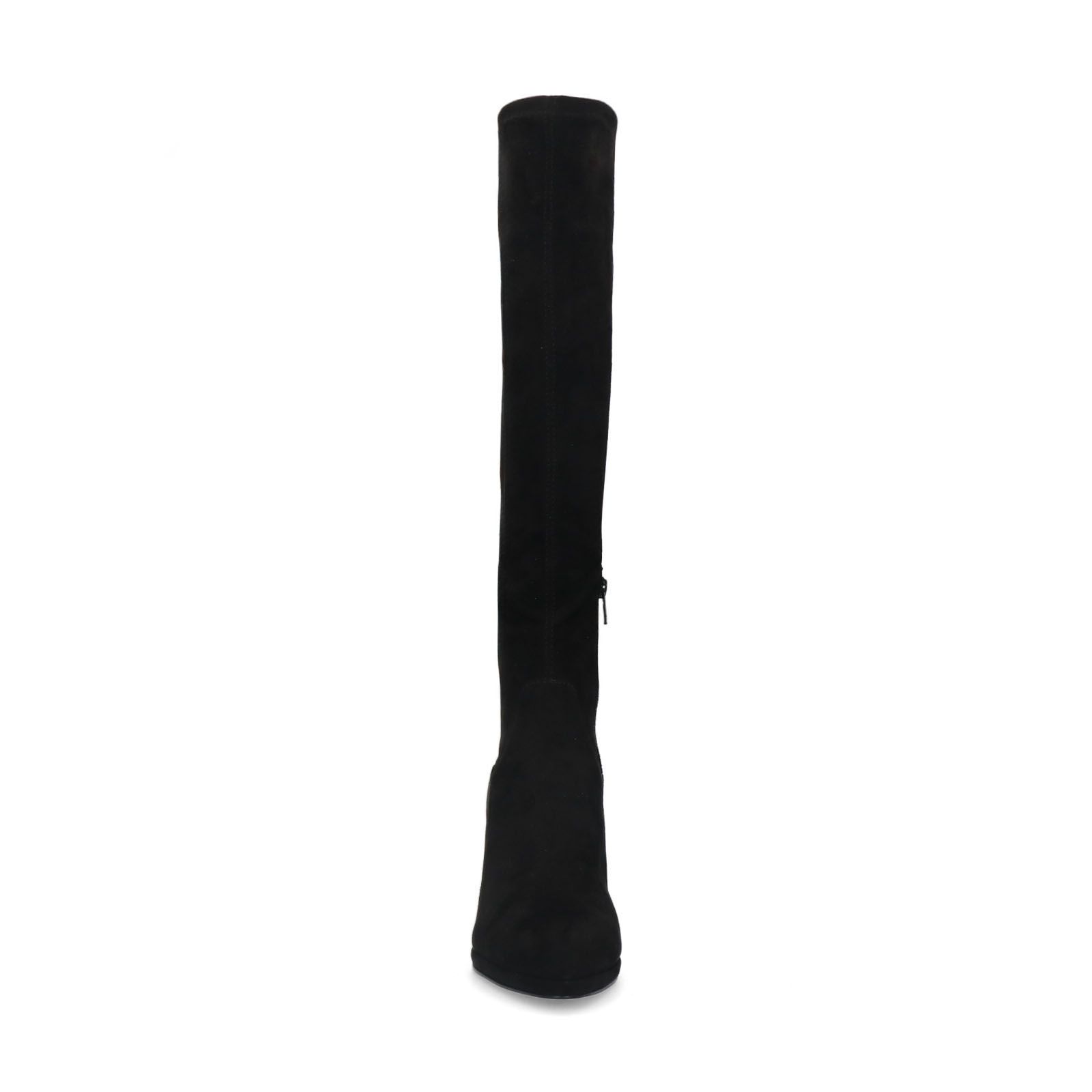 Zwarte stretch laarzen met hak
