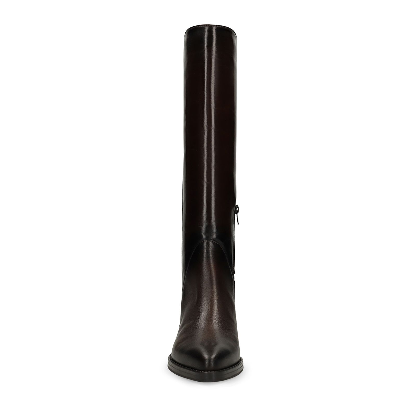Dunkelbraune Lederstiefel