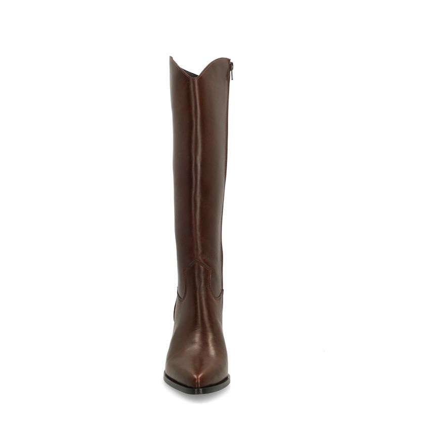 Dunkelbraune Lederstiefel
