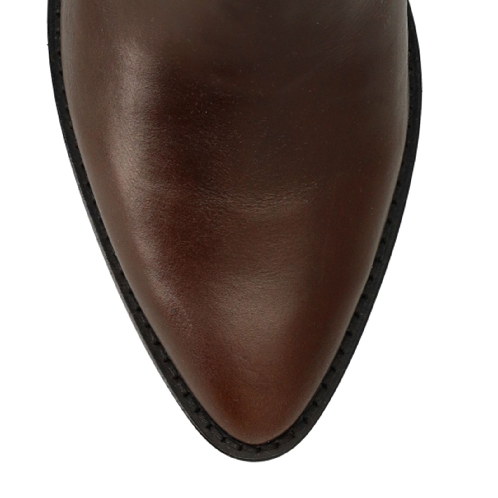 Dunkelbraune Lederstiefel