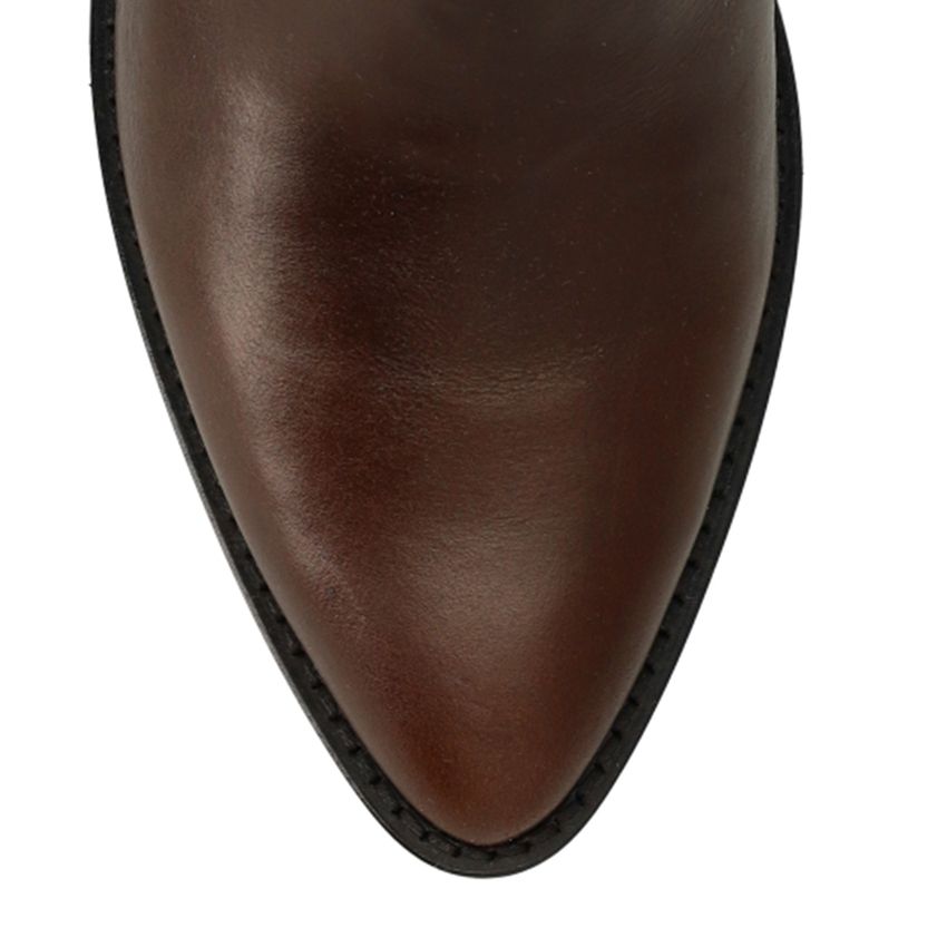 Dunkelbraune Lederstiefel