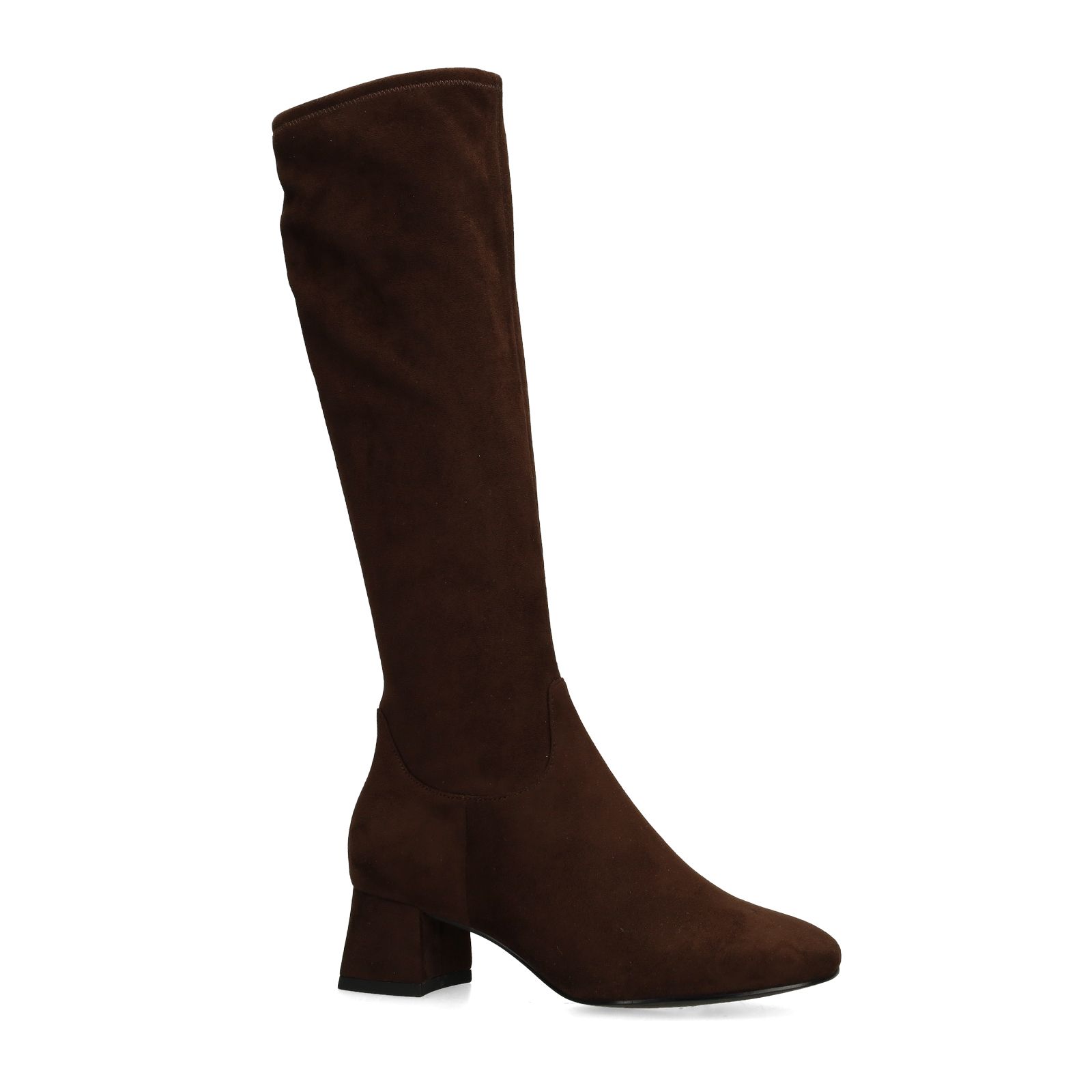 Dunkelbraune Stretch-Stiefel