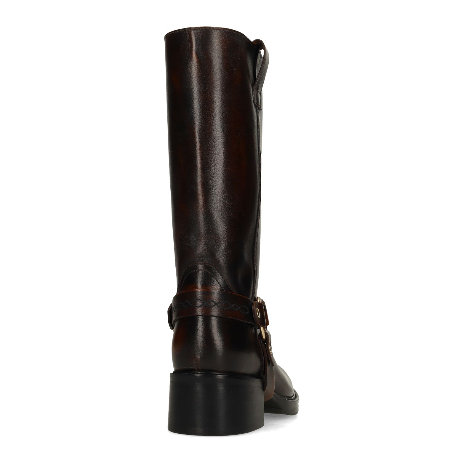 Dunkelbraune Lederstiefel