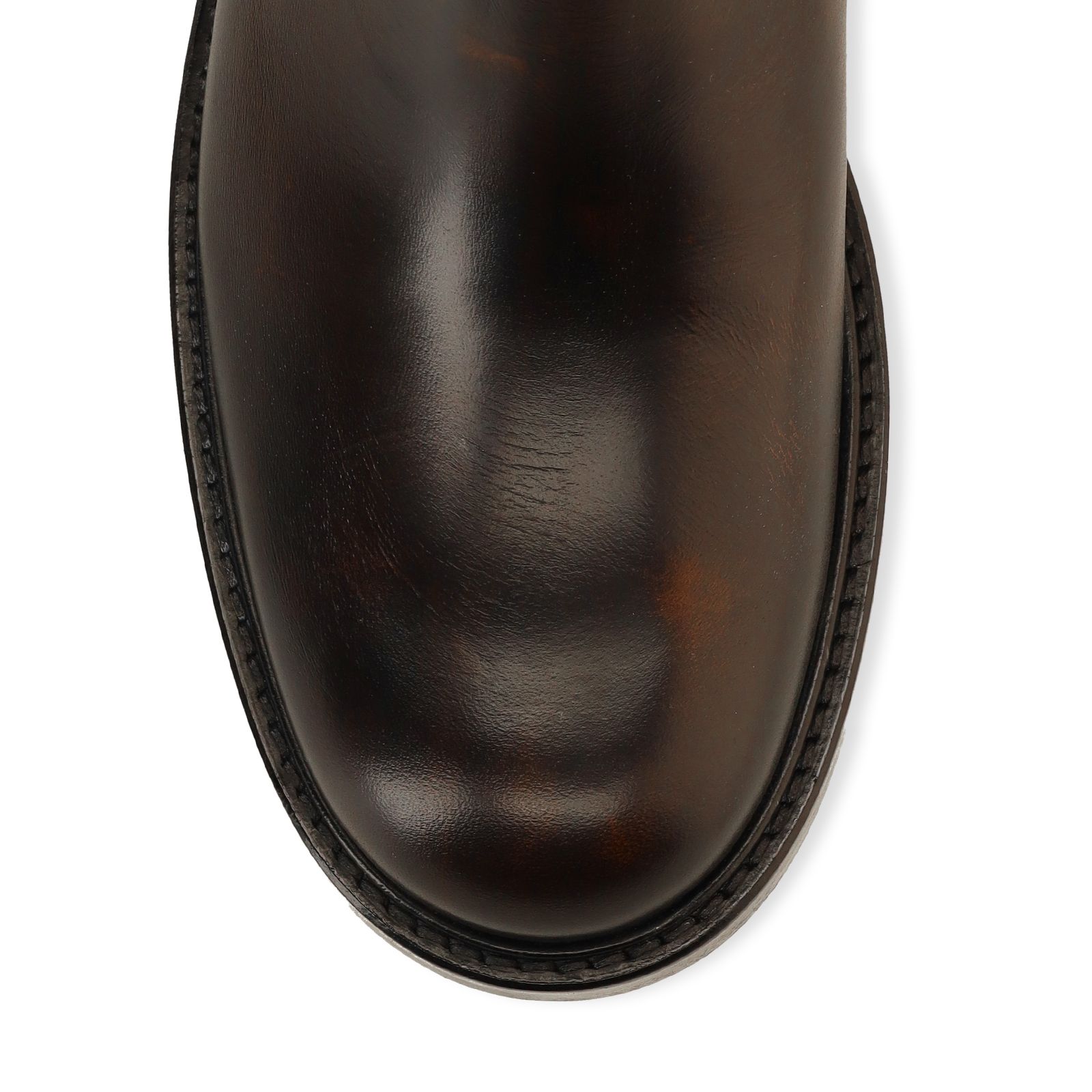 Dunkelbraune Lederstiefel