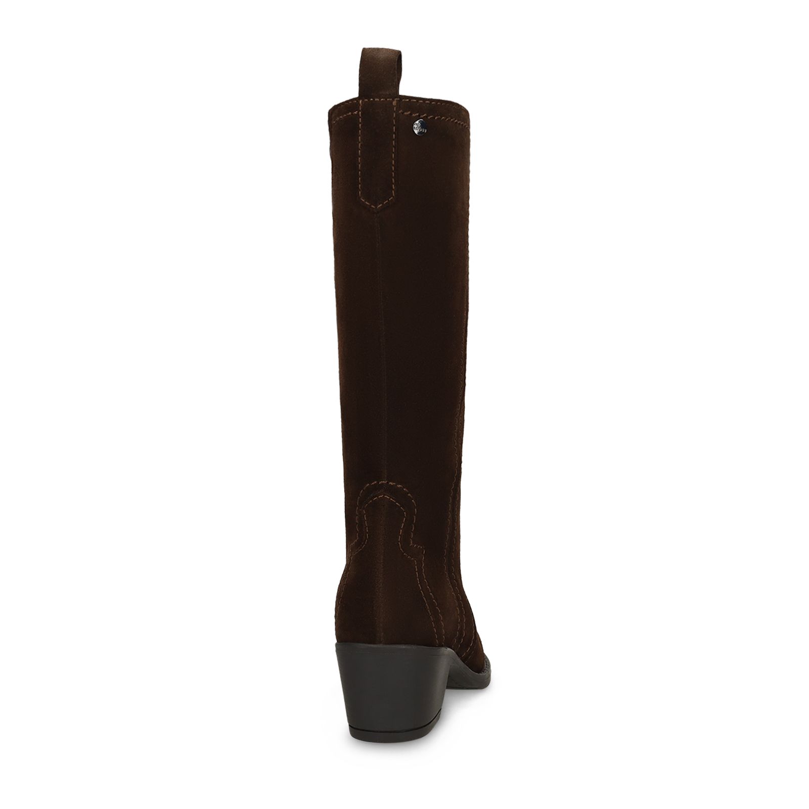 Dunkelbraune Cowboystiefel aus Veloursleder