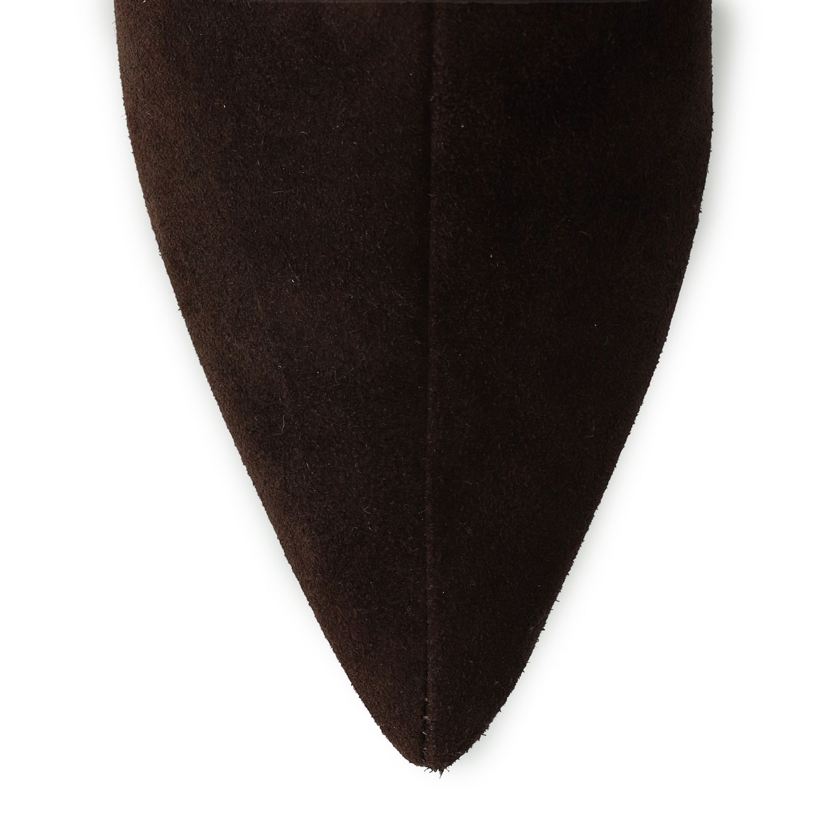 Braune Veloursleder-Stiefel mit Absatz