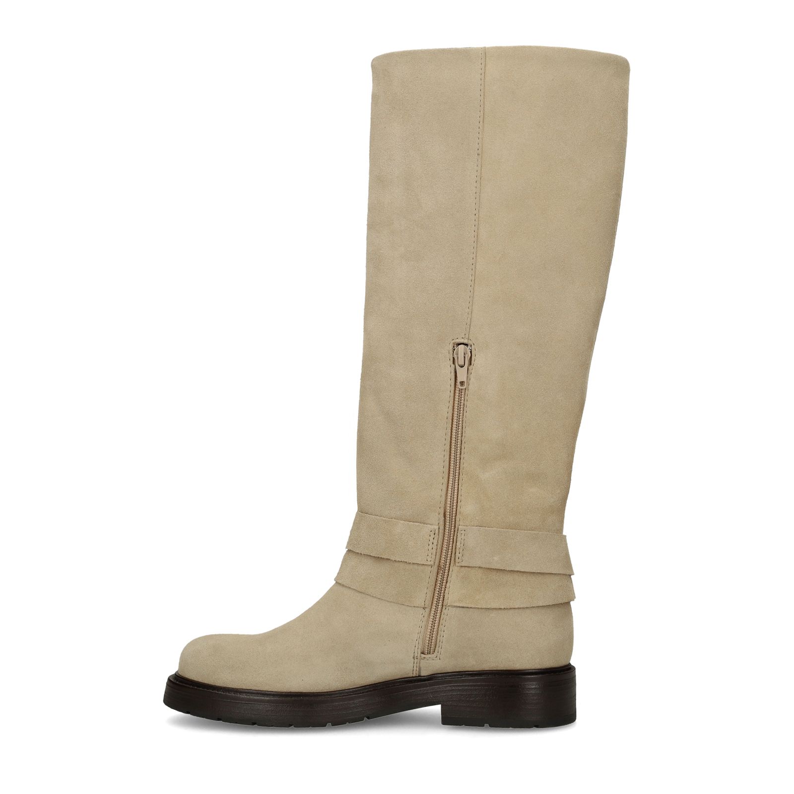 Beige suède hoge laarzen