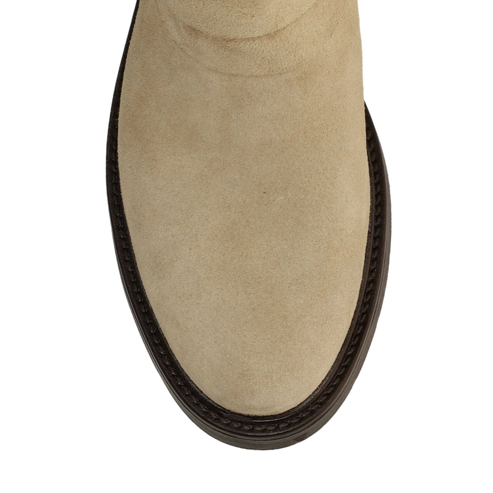 Beige suède hoge laarzen