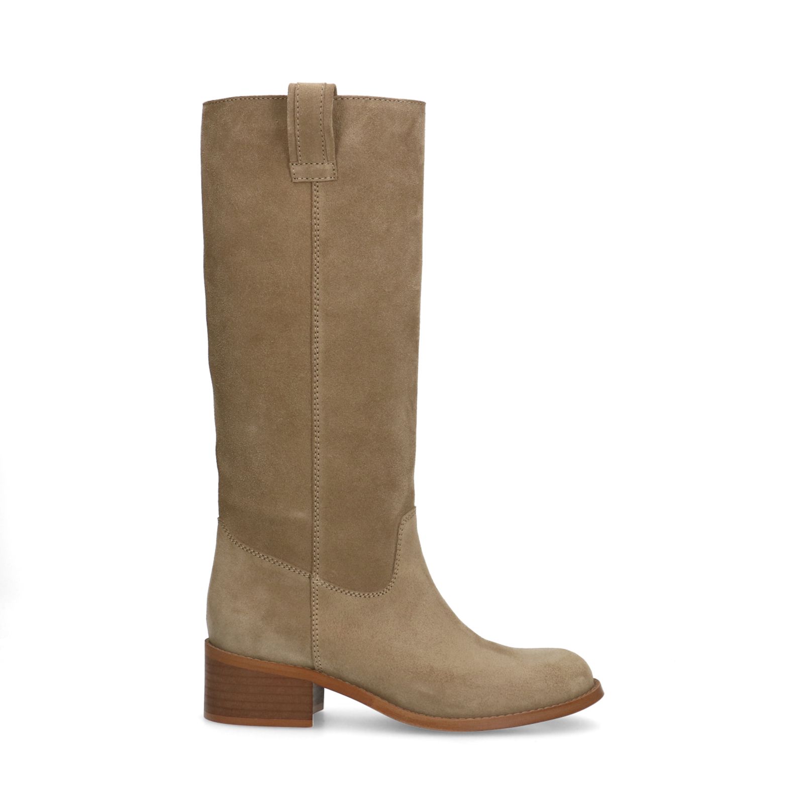 Beige suède laars