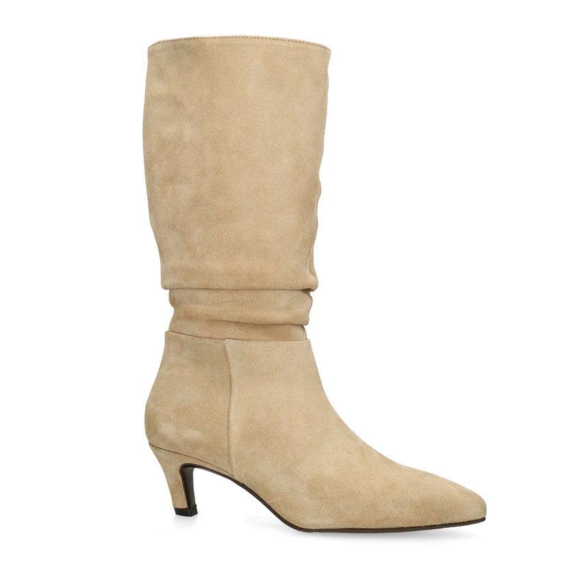 Beige suède laarzen