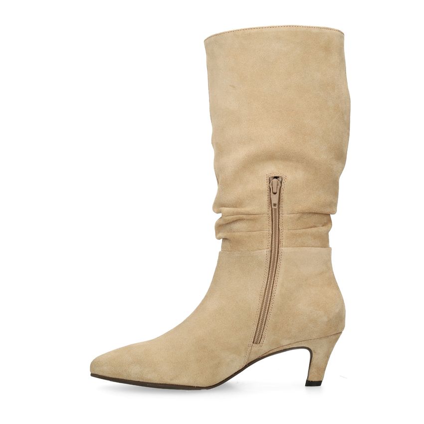 Beige suède laarzen