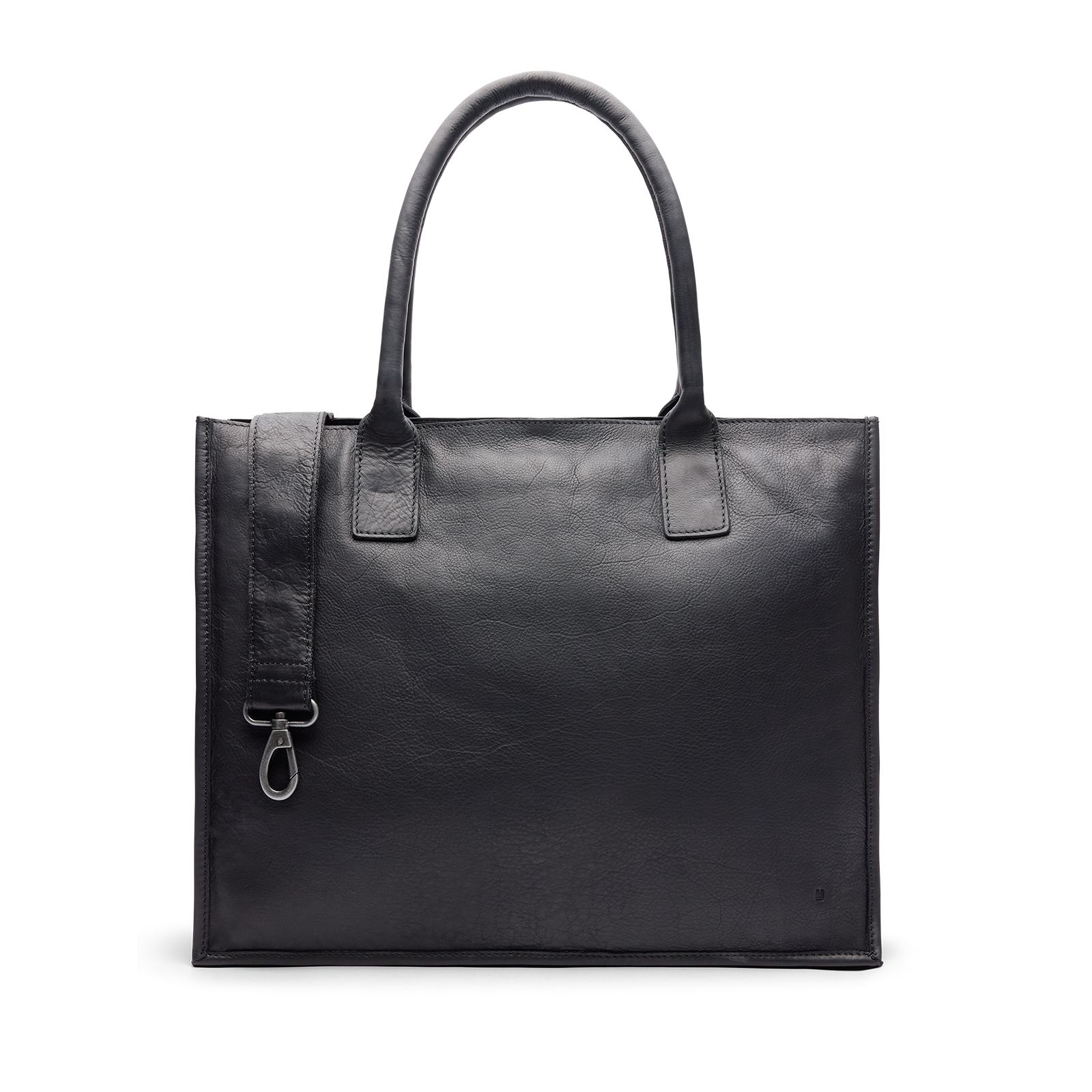 Schwarzer Ledershopper