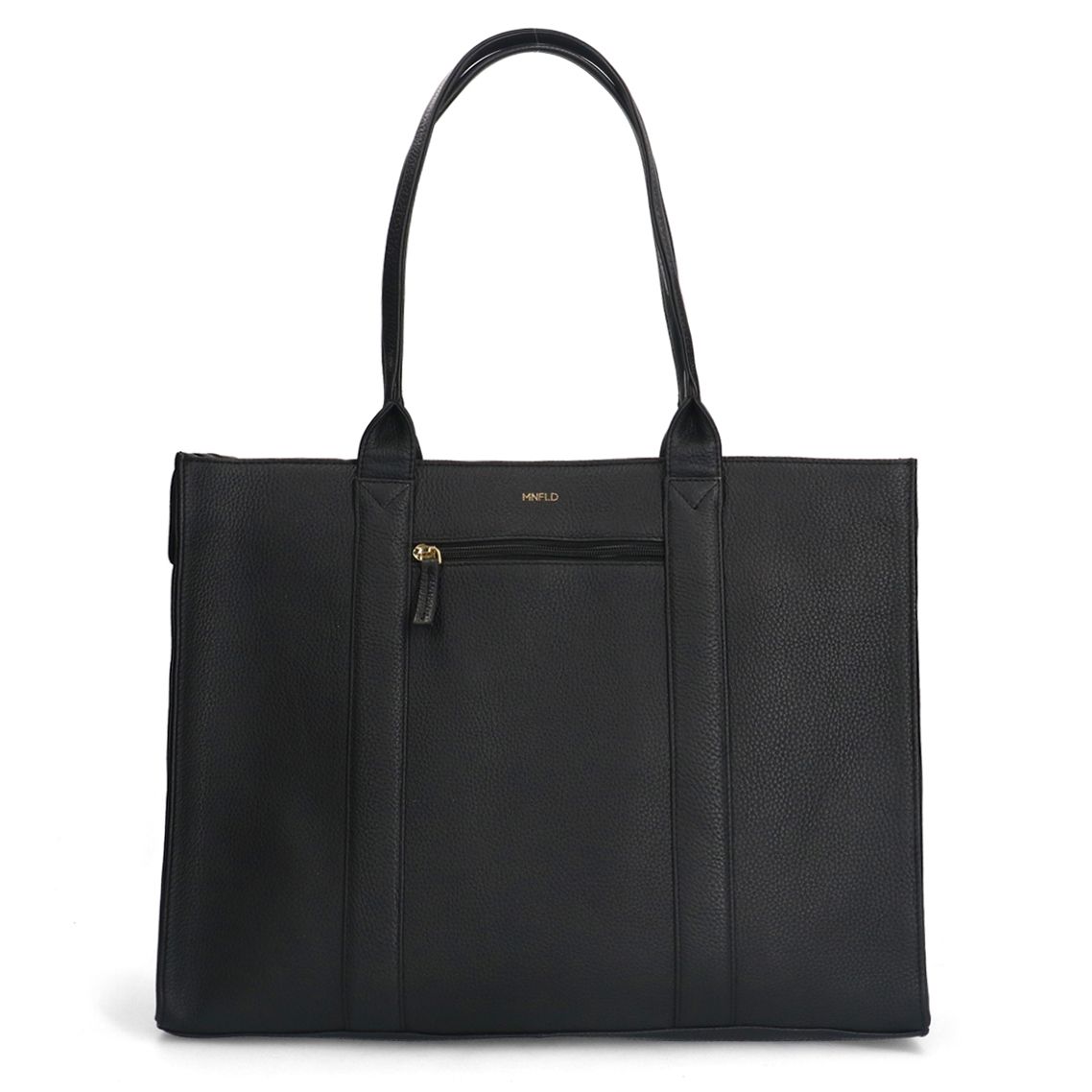 Schwarzer Ledershopper