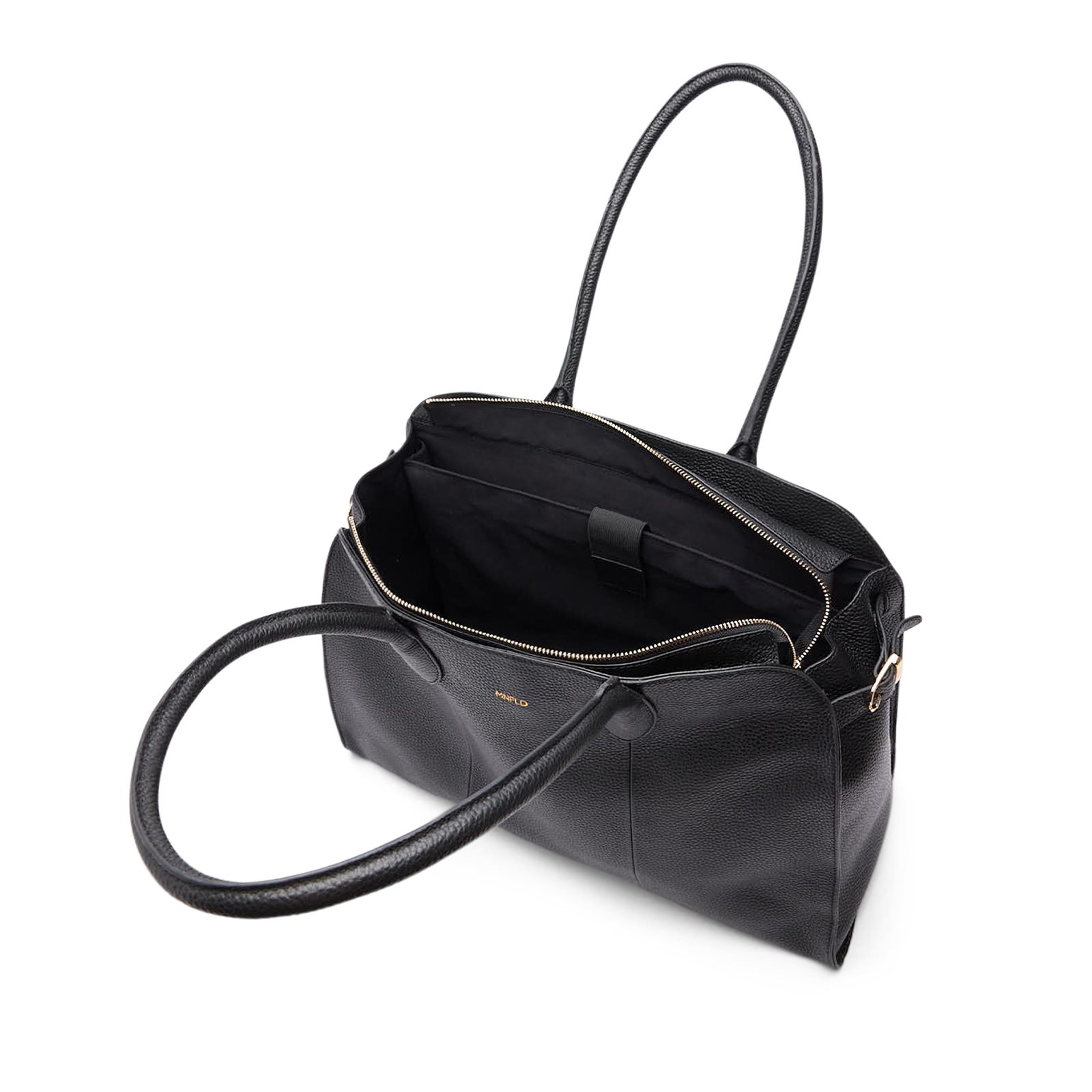 Schwarzer Ledershopper