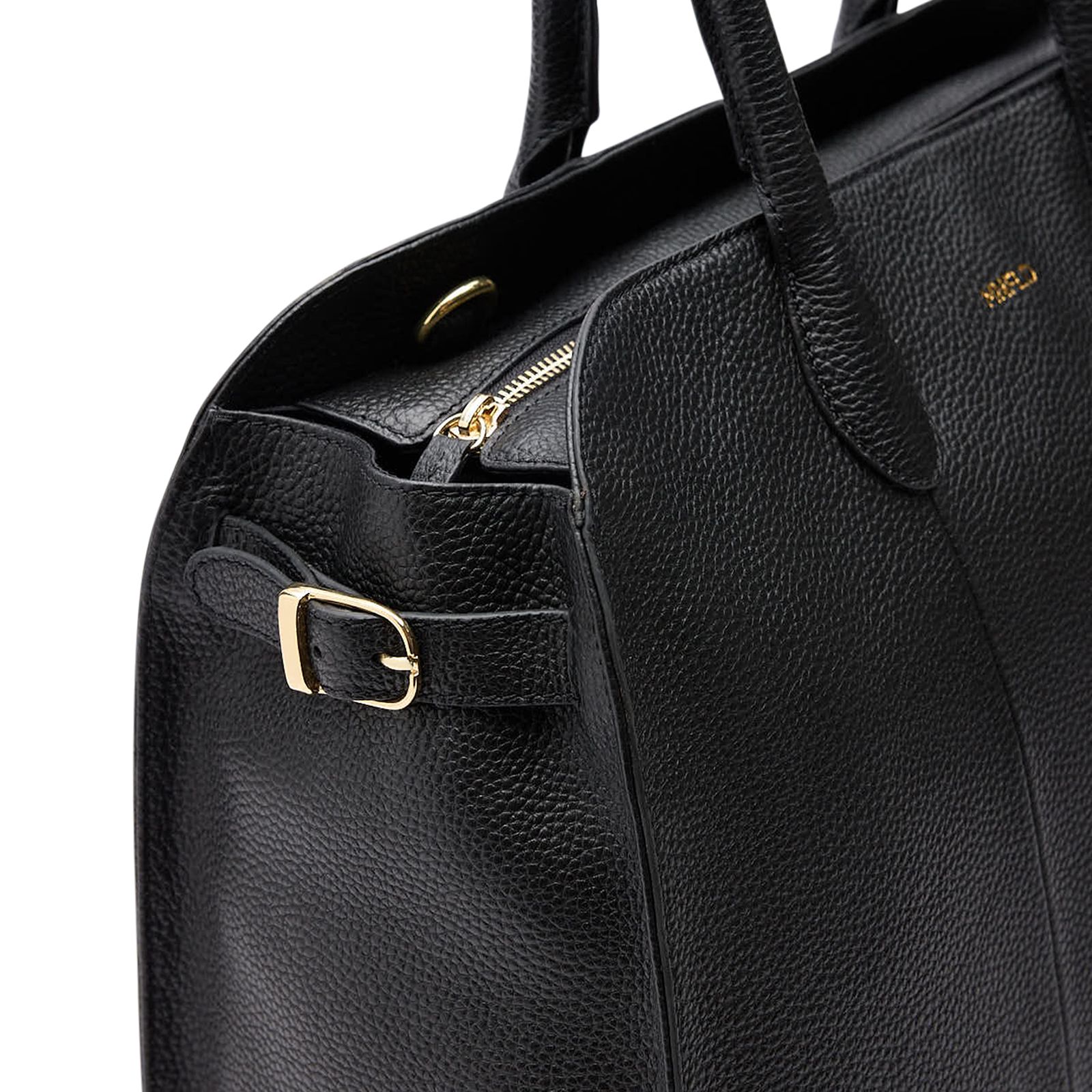 Schwarzer Ledershopper