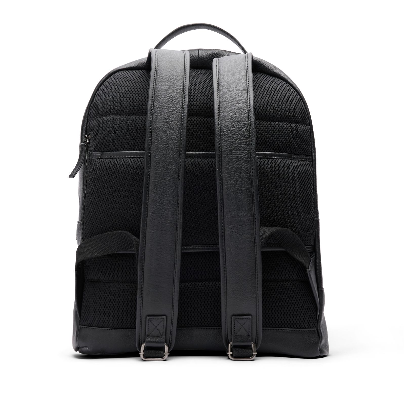 Schwarzer Lederrucksack unisex