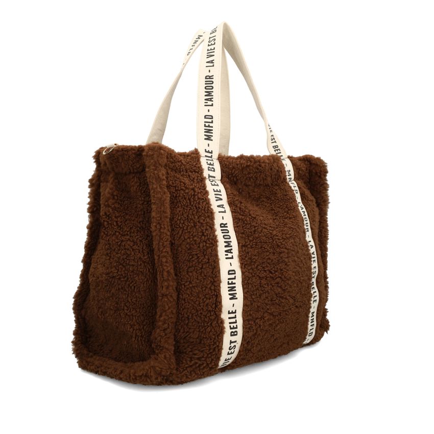Dunkelbrauner Teddy-Shopper