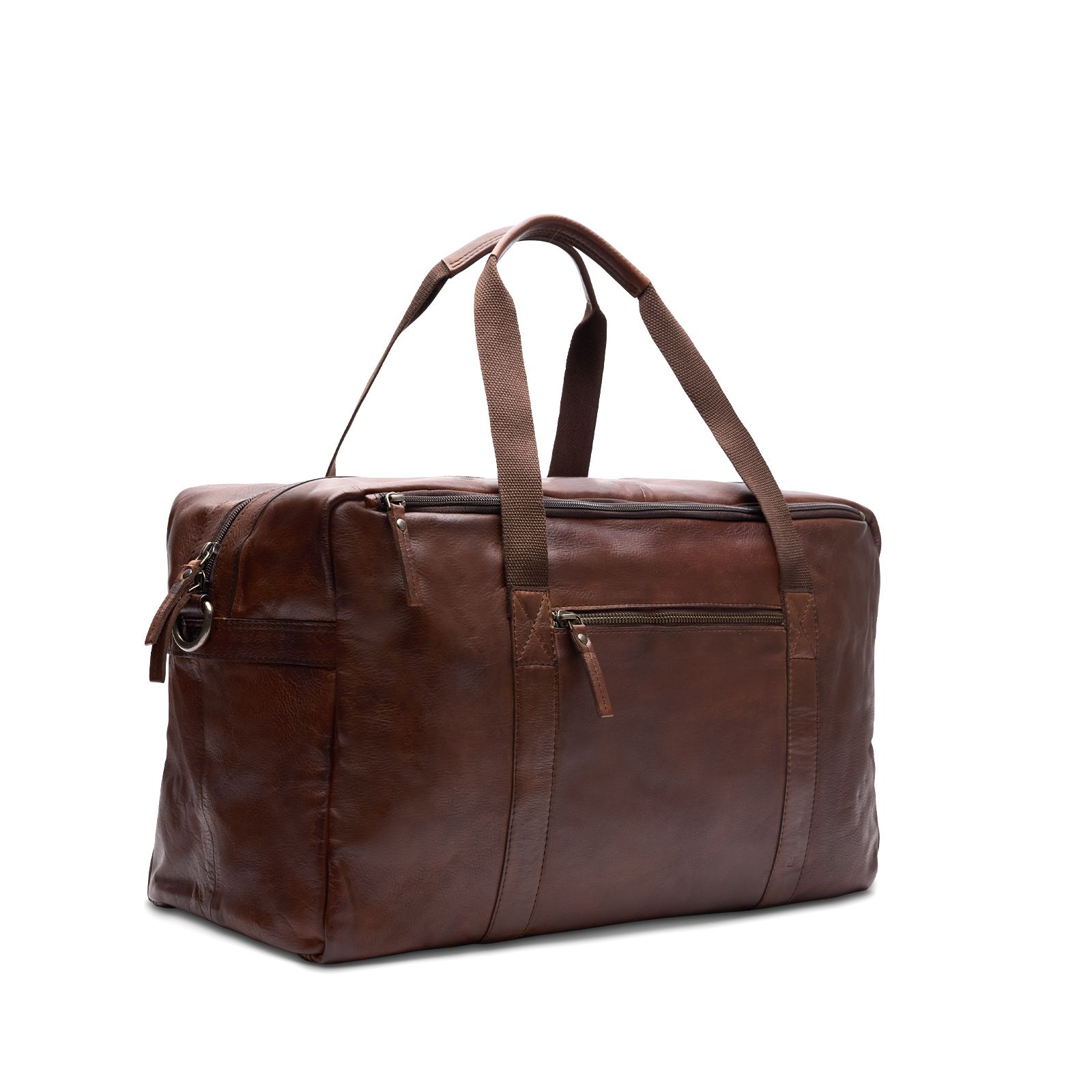Brauner Weekender aus Leder