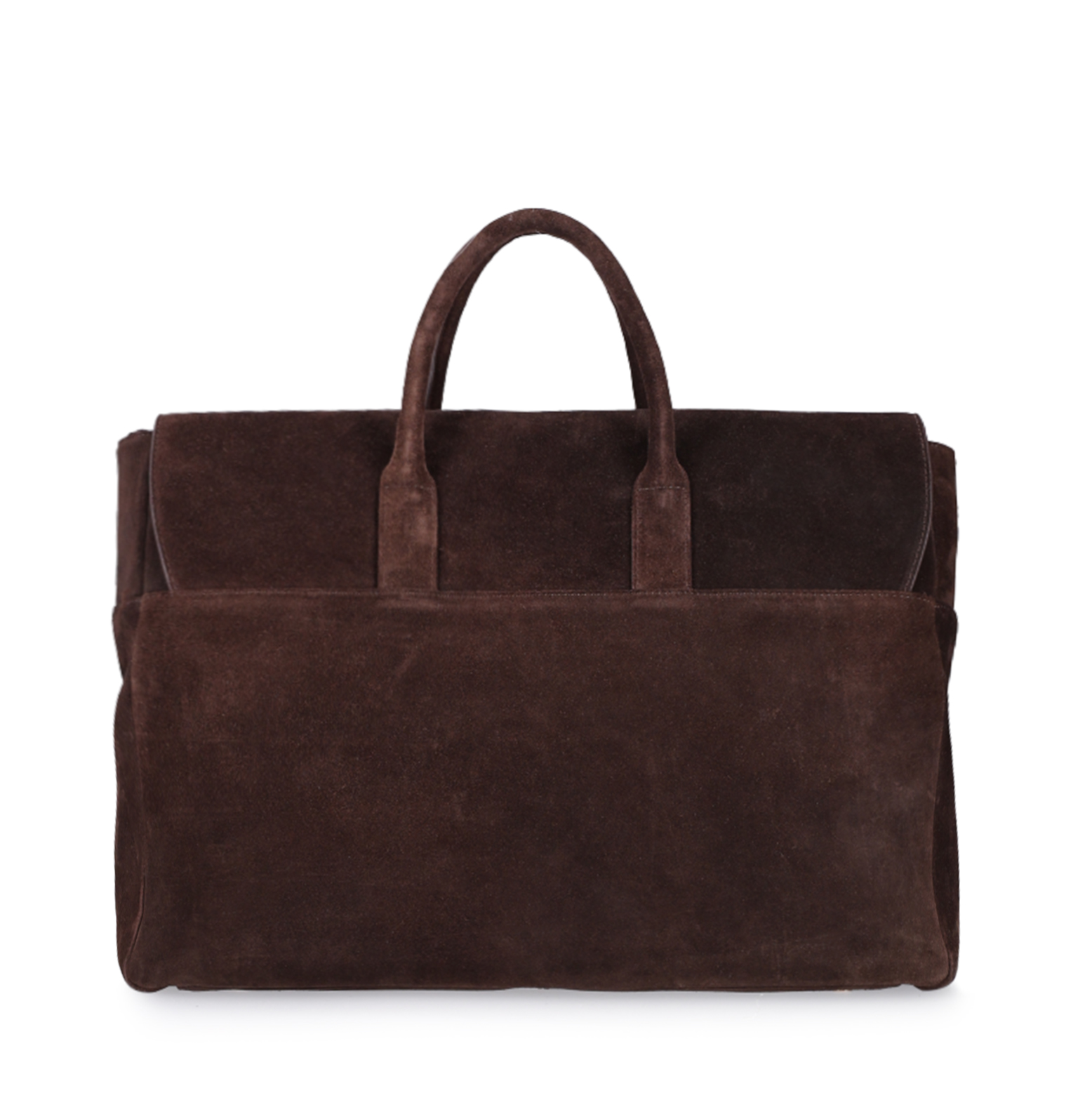 Dunkelbrauner Veloursleder-Shopper Officewear Manfield Manfield