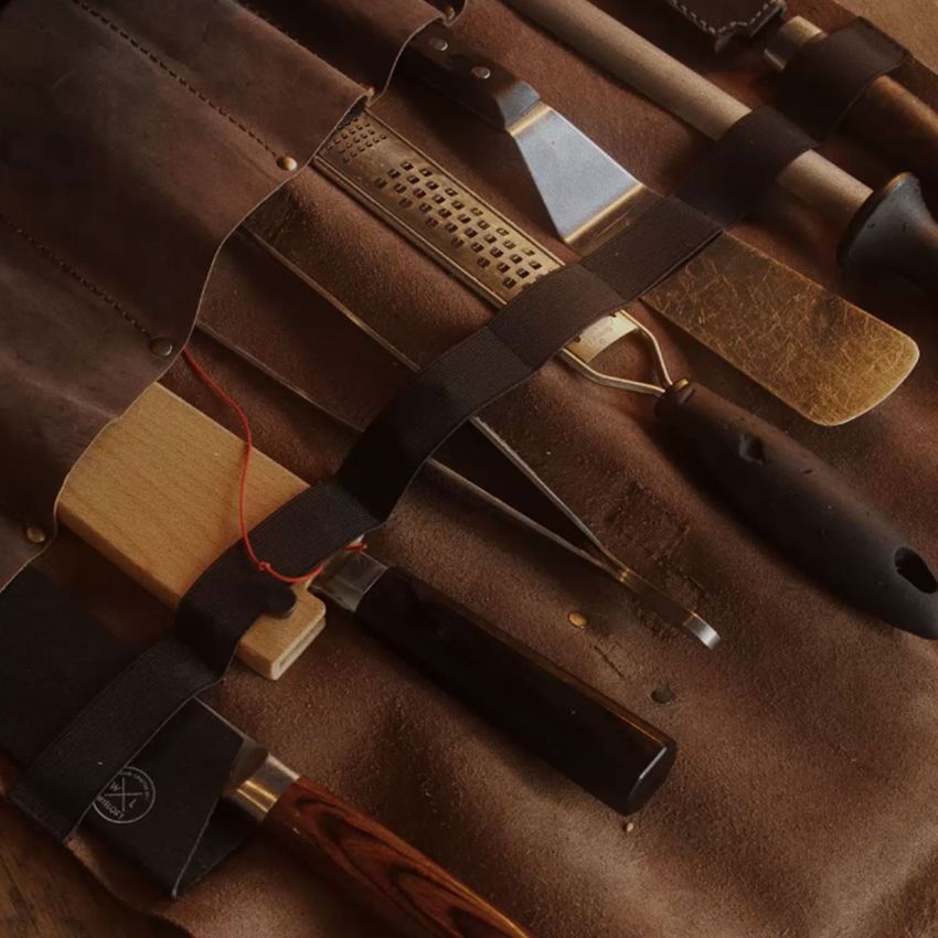 Braunes Leder-Etui