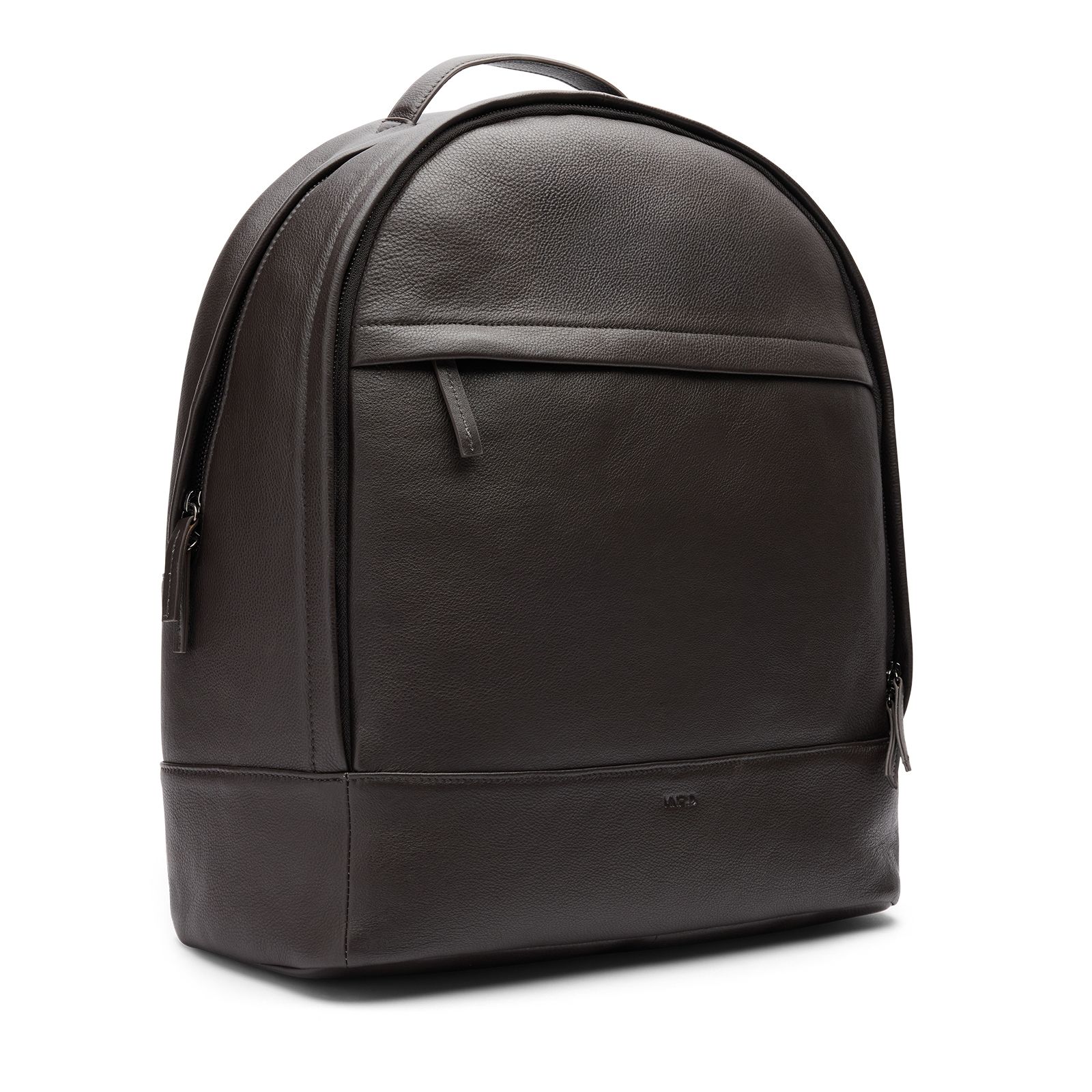 Schwarzer Lederrucksack unisex