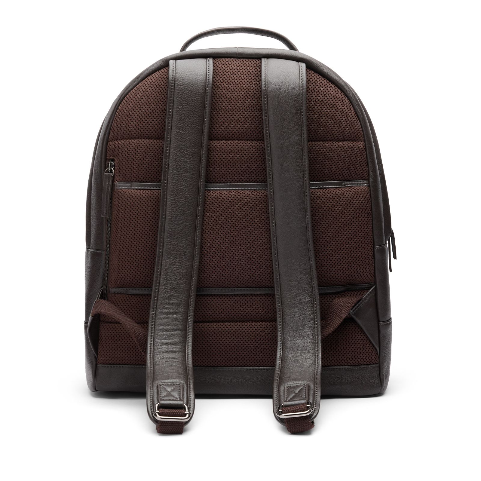 Schwarzer Lederrucksack unisex