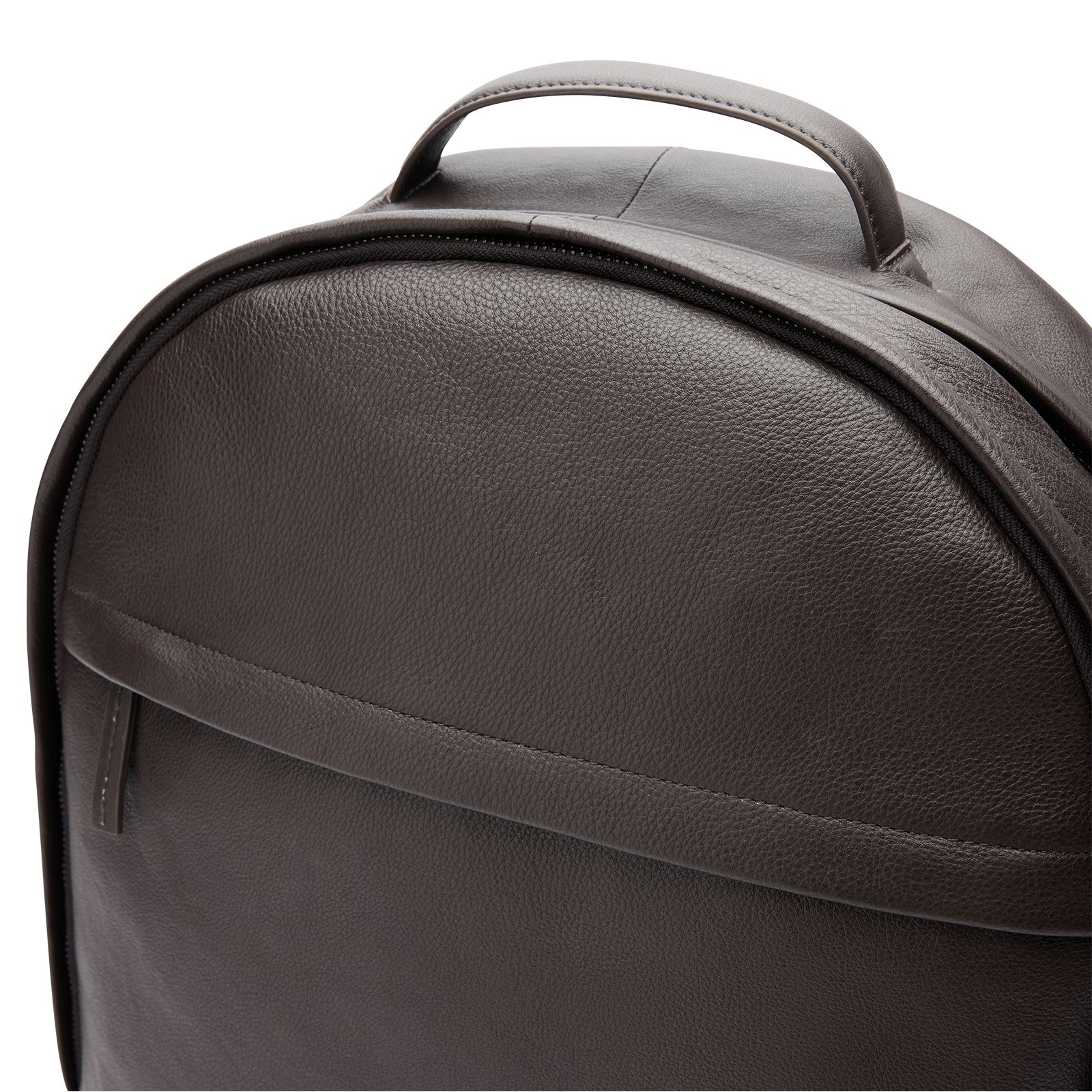 Schwarzer Lederrucksack unisex