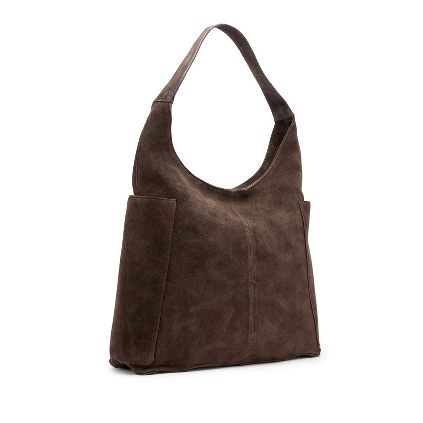 Bruine suède shopper