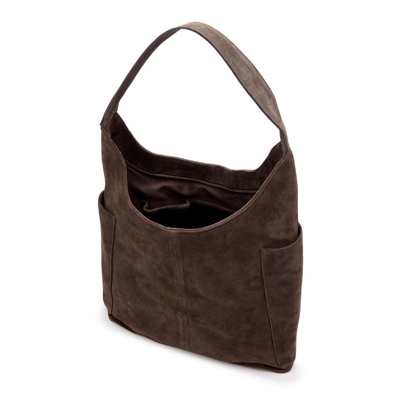 Bruine suède shopper