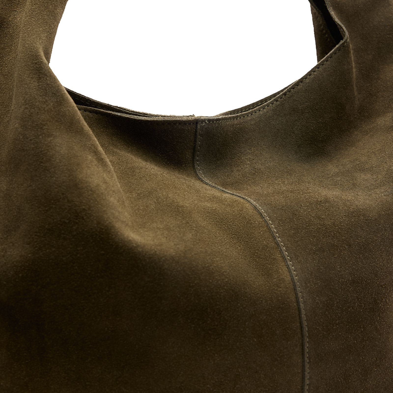 Donkergroene suède shopper