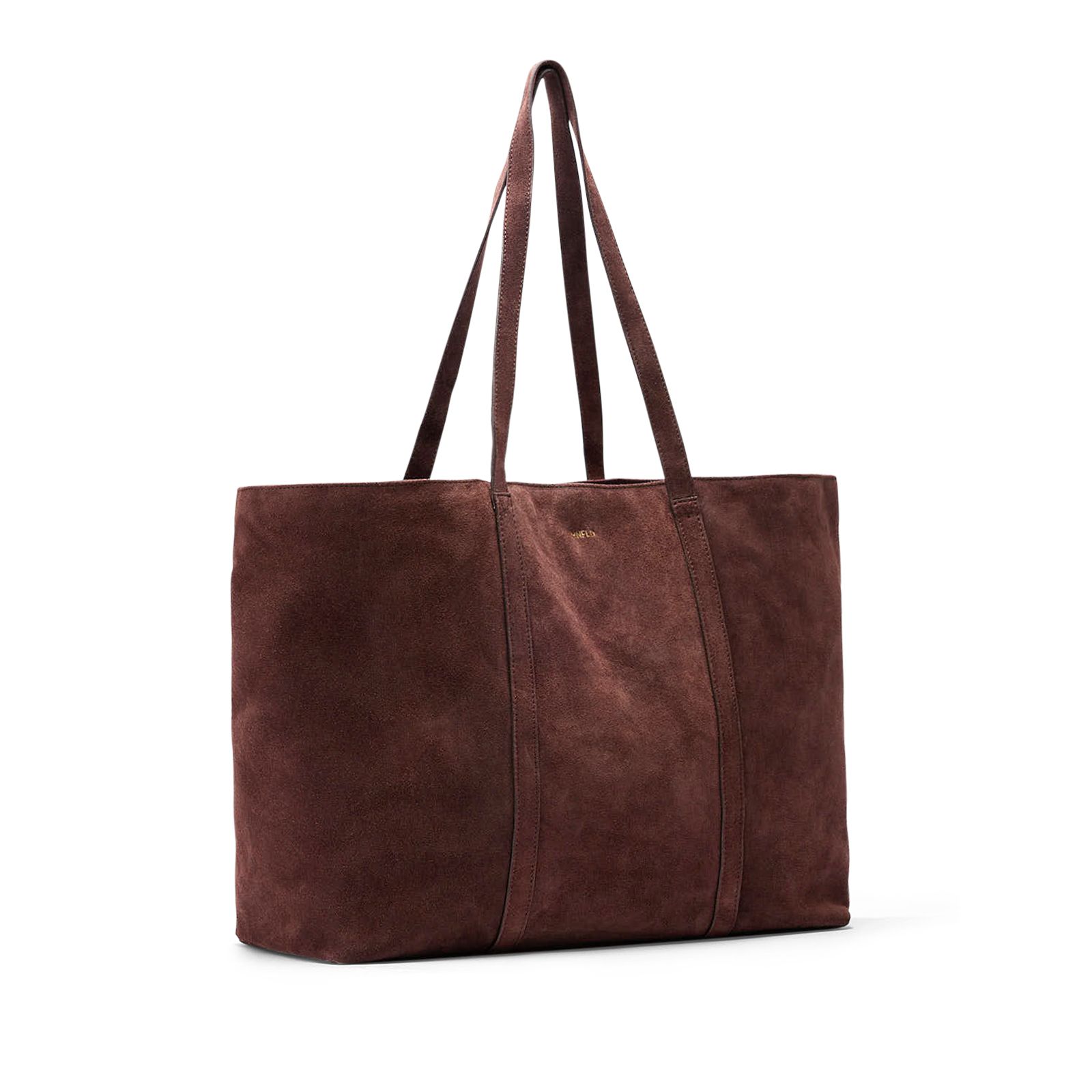 Bordeauxroter Veloursleder-Shopper